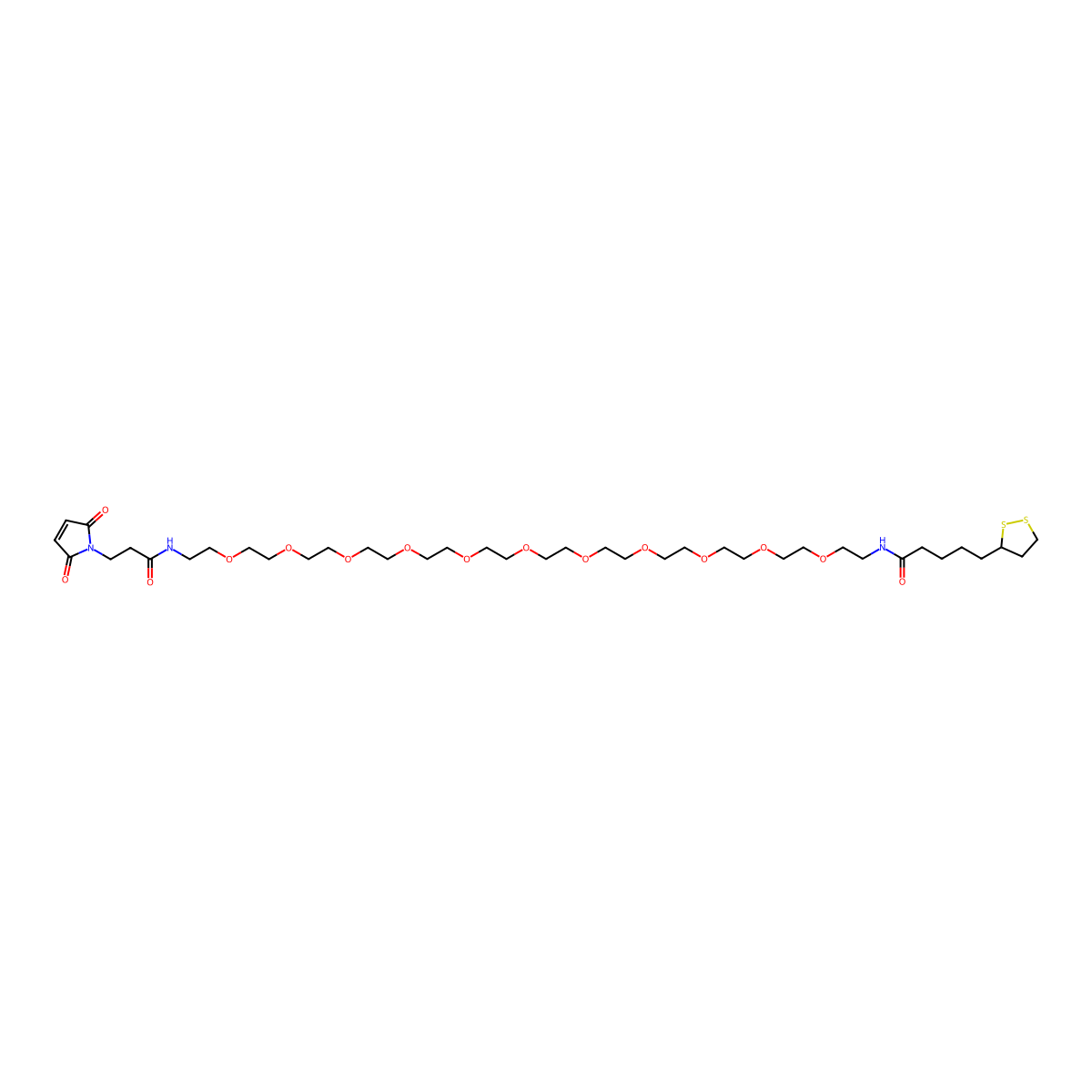 Lipoamide-PEG11-Mal molecular structure, CAS 1334172-73-4