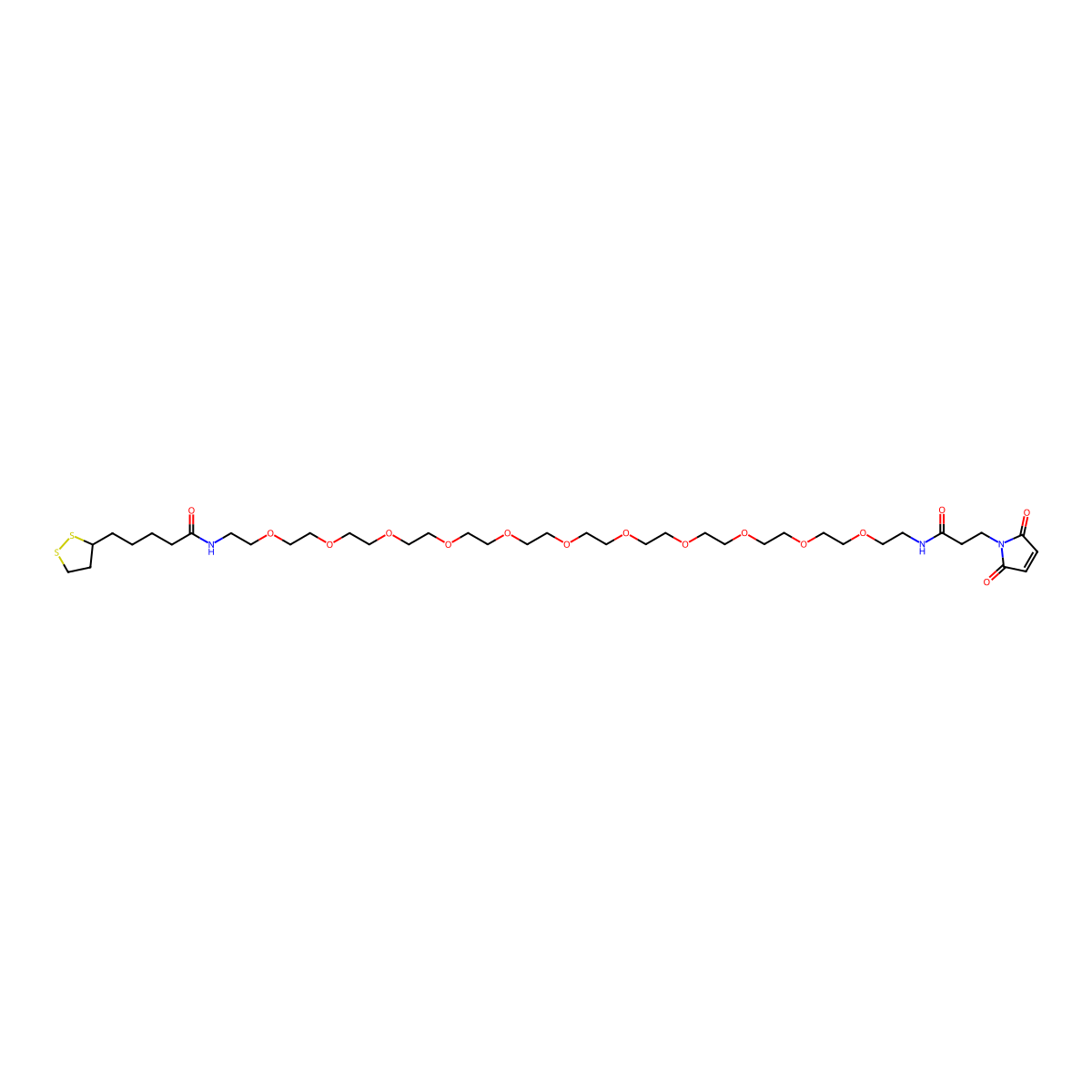 Lipoamide-PEG11-Mal molecular structure, CAS 1334172-73-4