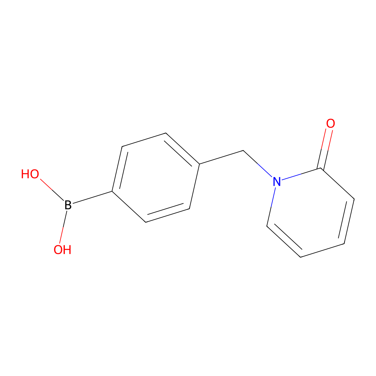 {4-[(2-Oxo-1,2-dihydropyridin-1-yl)methyl]phenyl}boronic acid molecular structure, CAS 1334172-77-8
