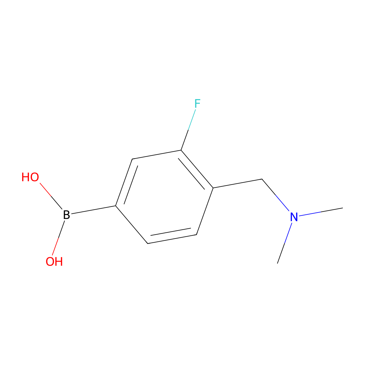 4-((Dimethylamino)methyl)-3-fluorophenylboronic acid molecular structure, CAS 1334173-89-5