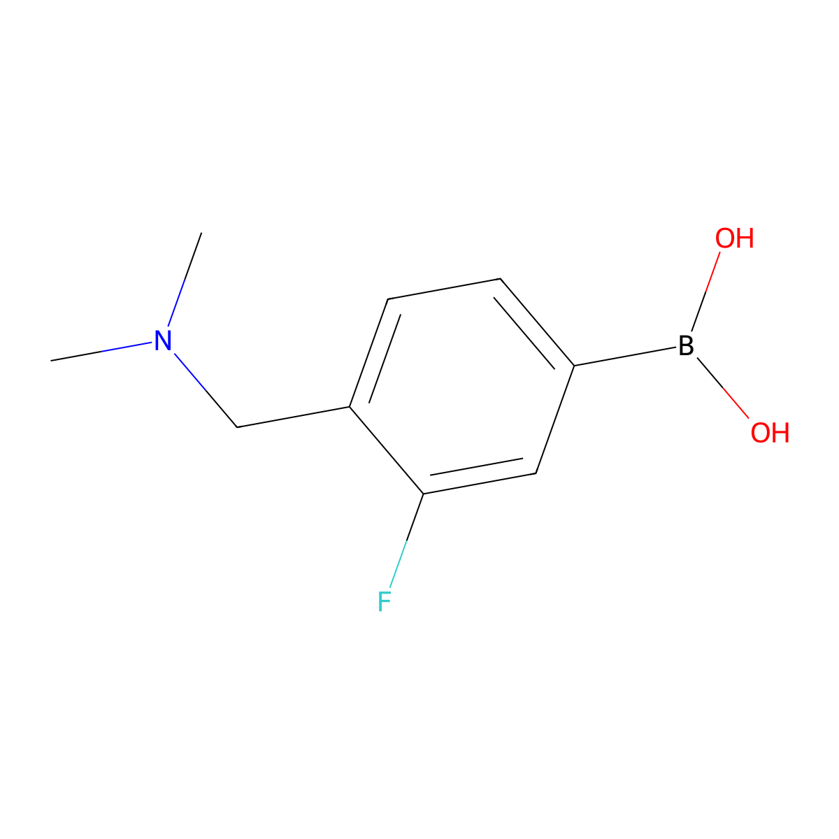 4-((Dimethylamino)methyl)-3-fluorophenylboronic acid molecular structure, CAS 1334173-89-5