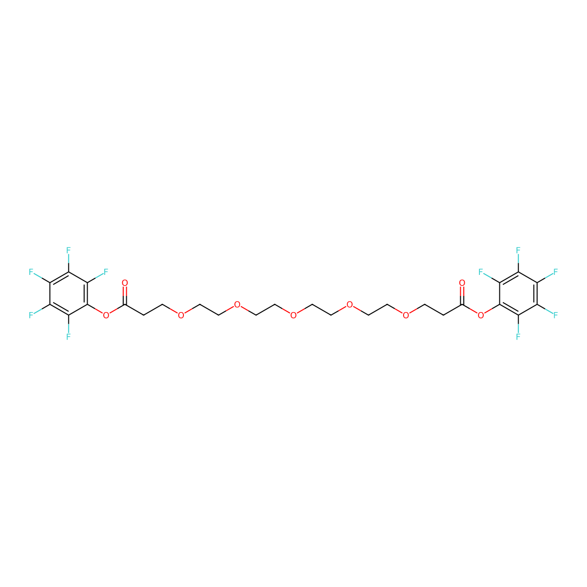 Bis-PEG5-PFP ester molecular structure, CAS 1334177-78-4