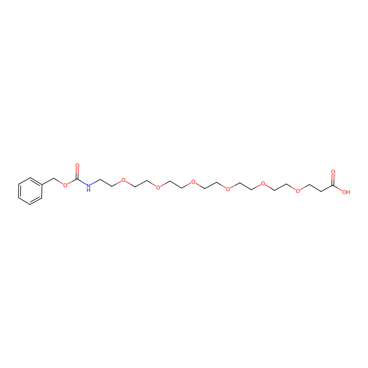Cbz-N-amido-PEG6-acid molecular structure, CAS 1334177-80-8