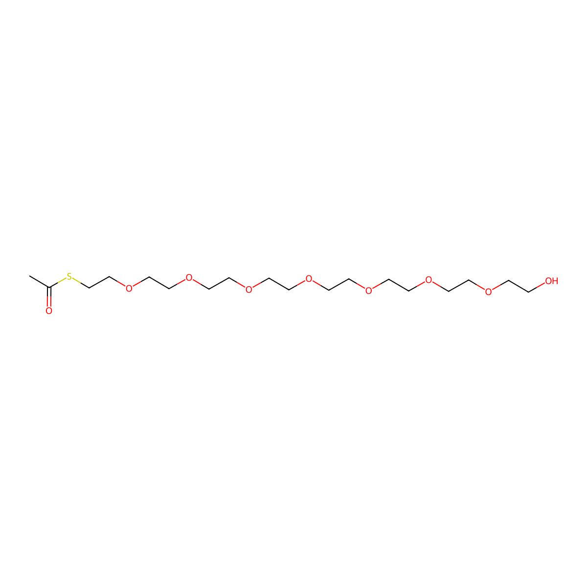 S-acetyl-PEG8-alcohol molecular structure, CAS 1334177-81-9