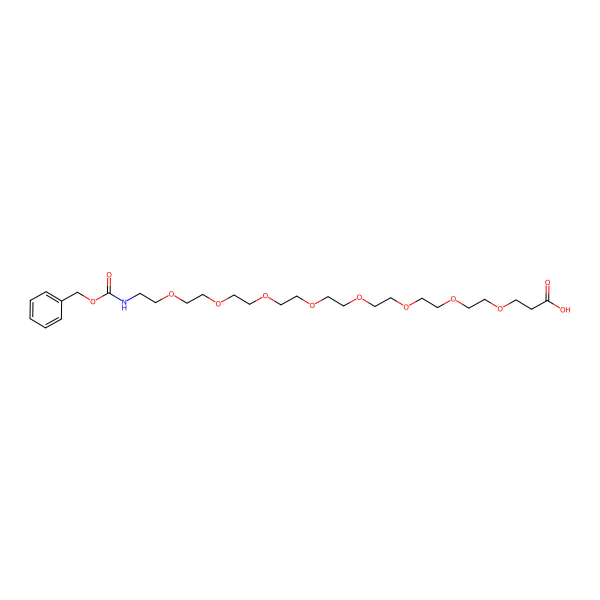 Cbz-N-amido-PEG8-acid molecular structure, CAS 1334177-87-5