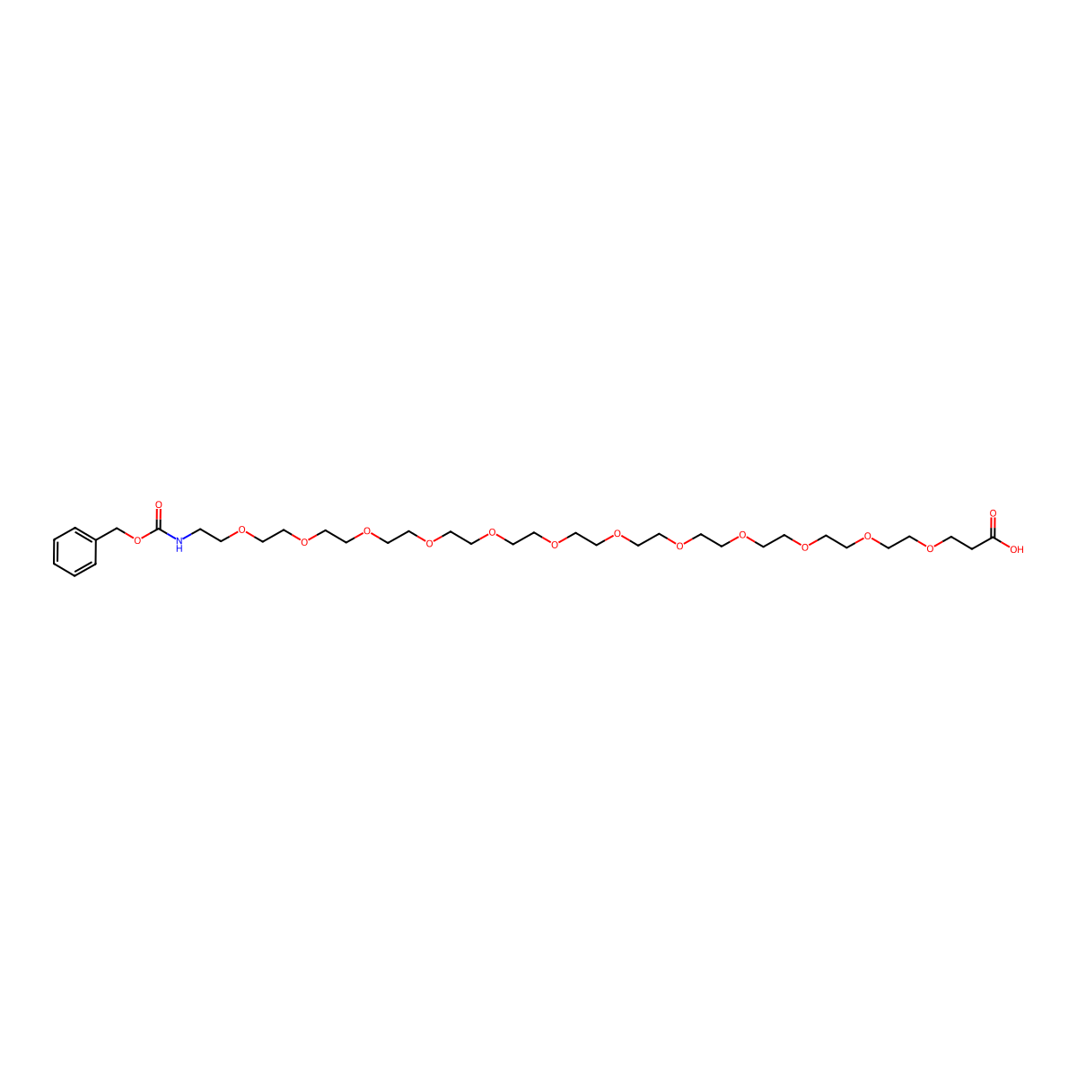 Cbz-NH-PEG12-C2-acid molecular structure, CAS 1334177-88-6