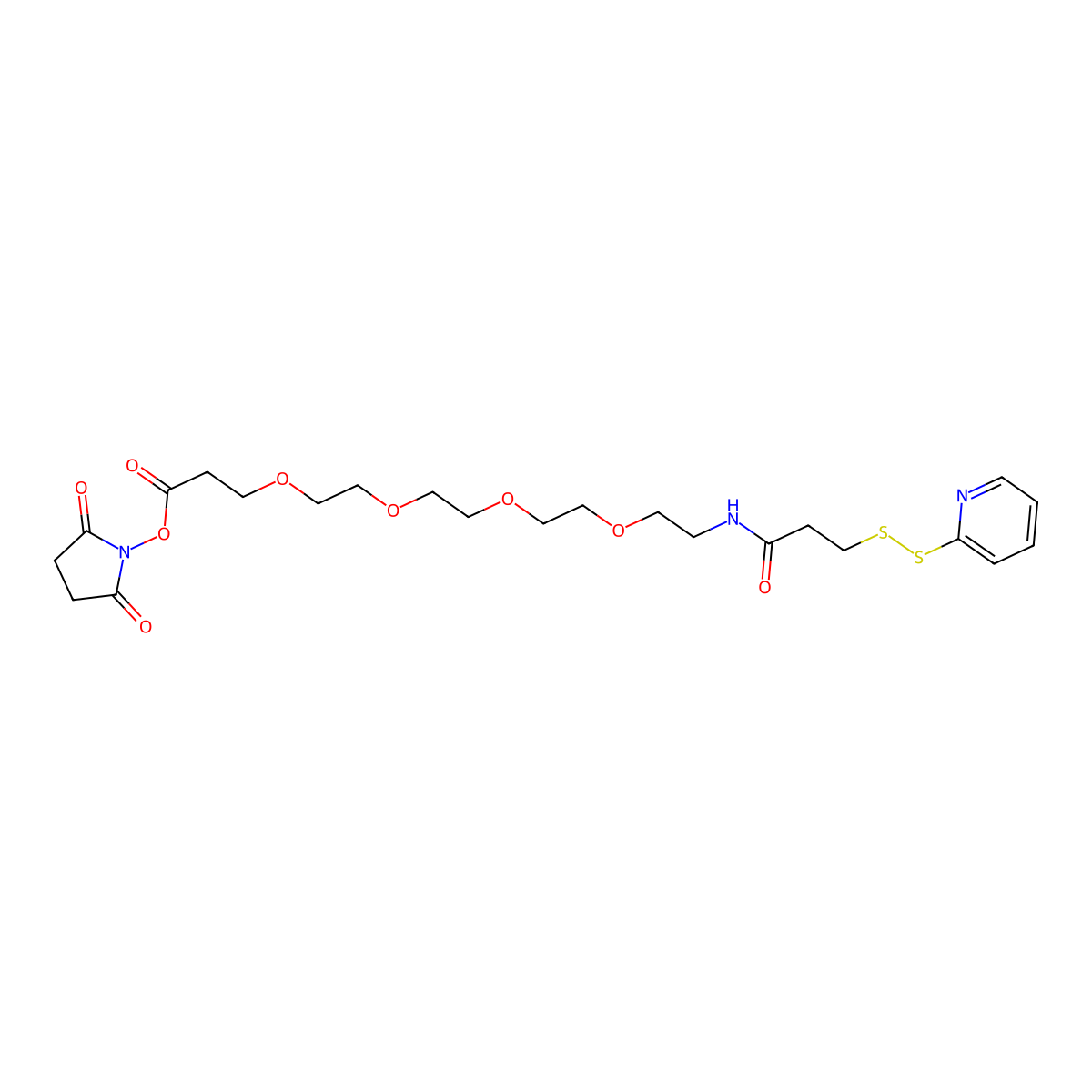 SPDP-PEG4-NHS ester molecular structure, CAS 1334177-95-5