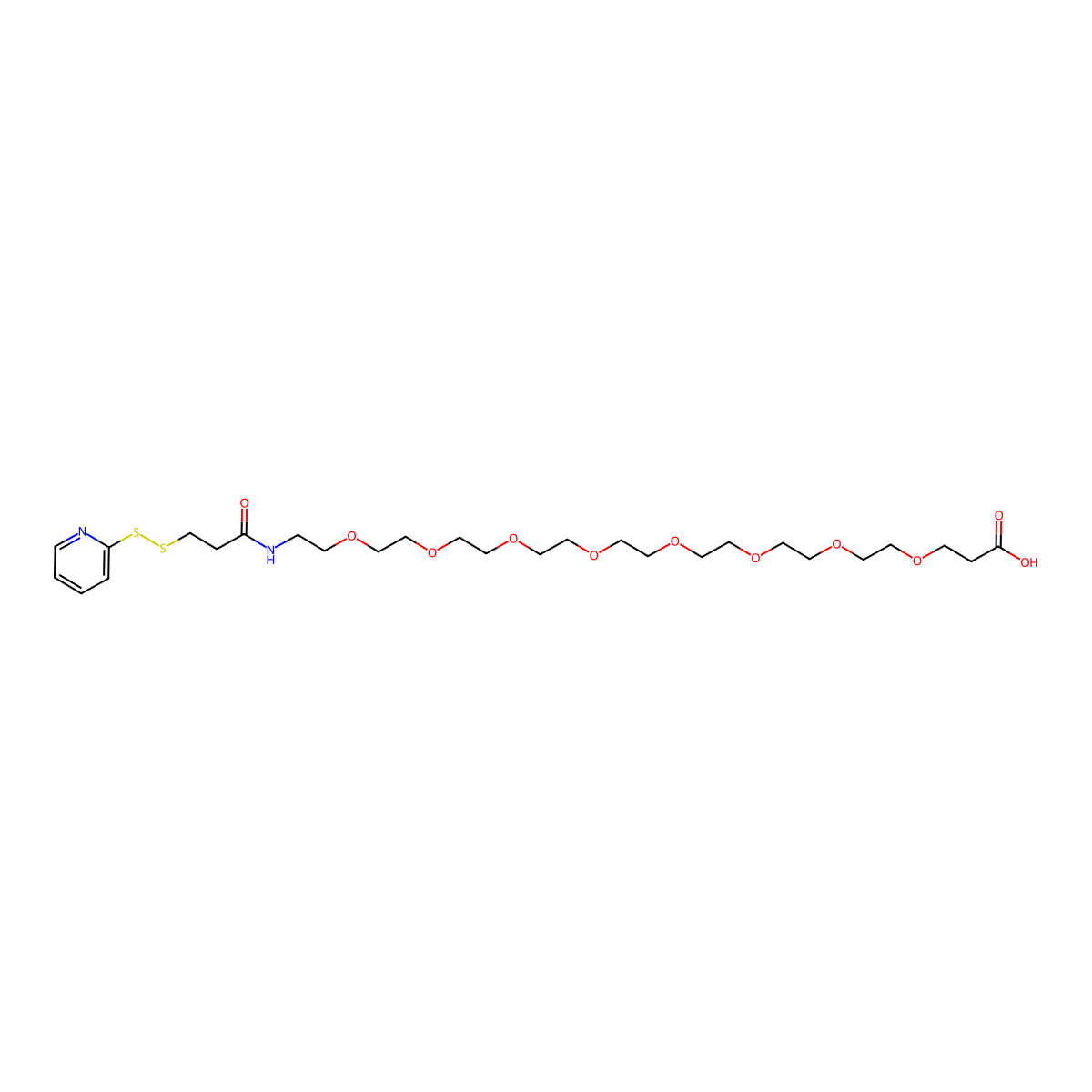 SPDP-PEG8-acid molecular structure, CAS 1334177-96-6