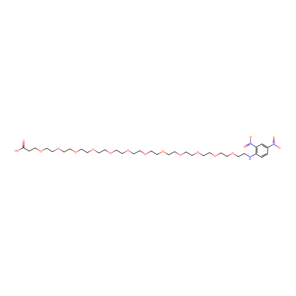 DNP-PEG12-acid molecular structure, CAS 1334178-00-5