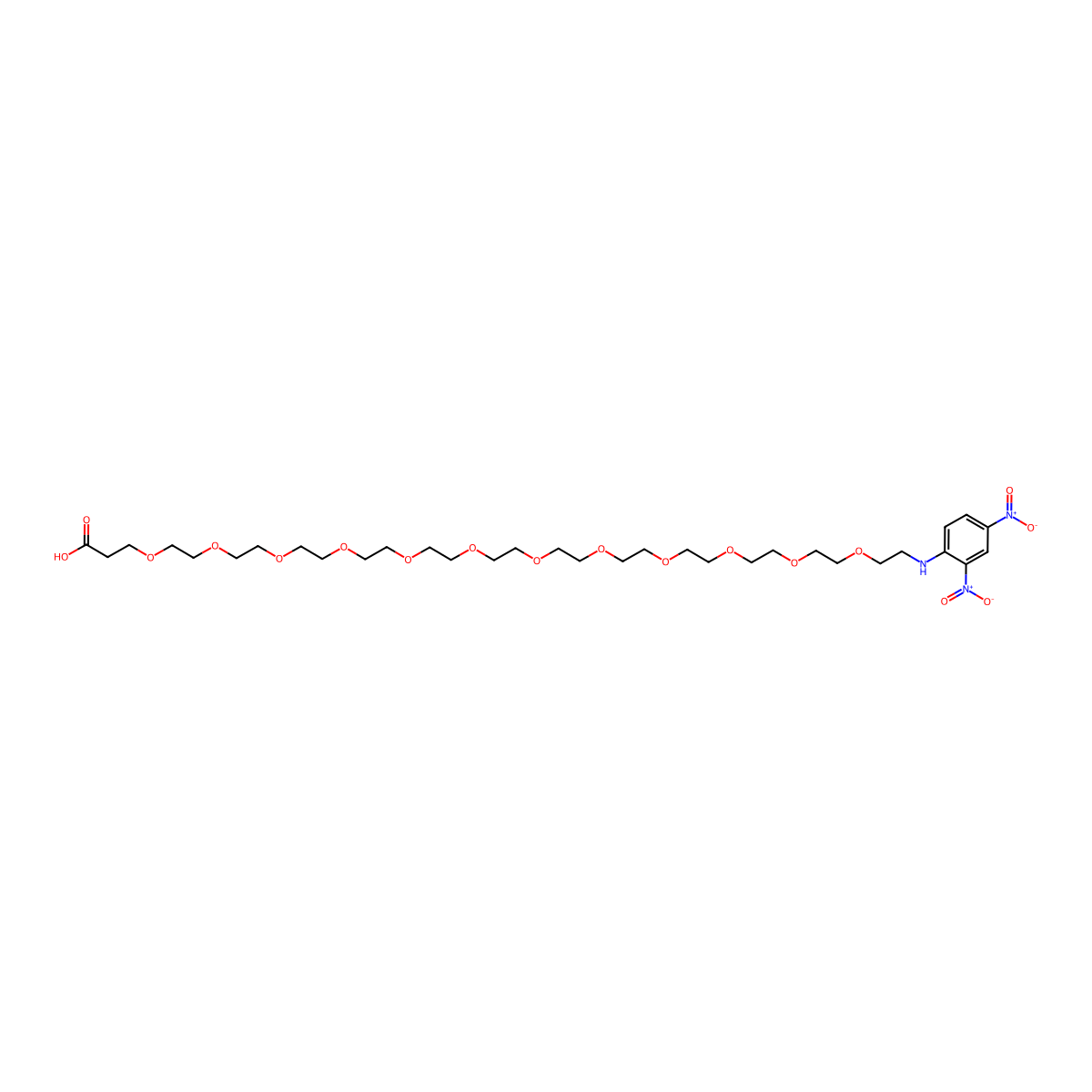 DNP-PEG12-acid molecular structure, CAS 1334178-00-5