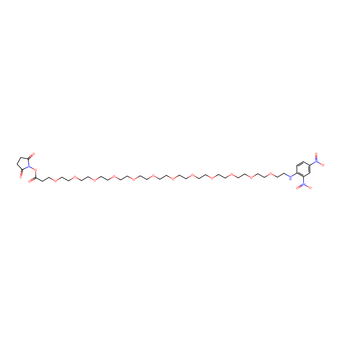 DNP-PEG12-NHS ester molecular structure, CAS 1334178-01-6