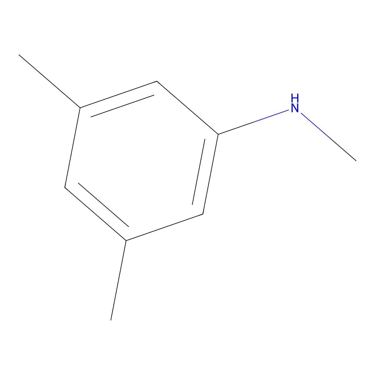 N,3,5-Trimethylaniline molecular structure, CAS 13342-20-6