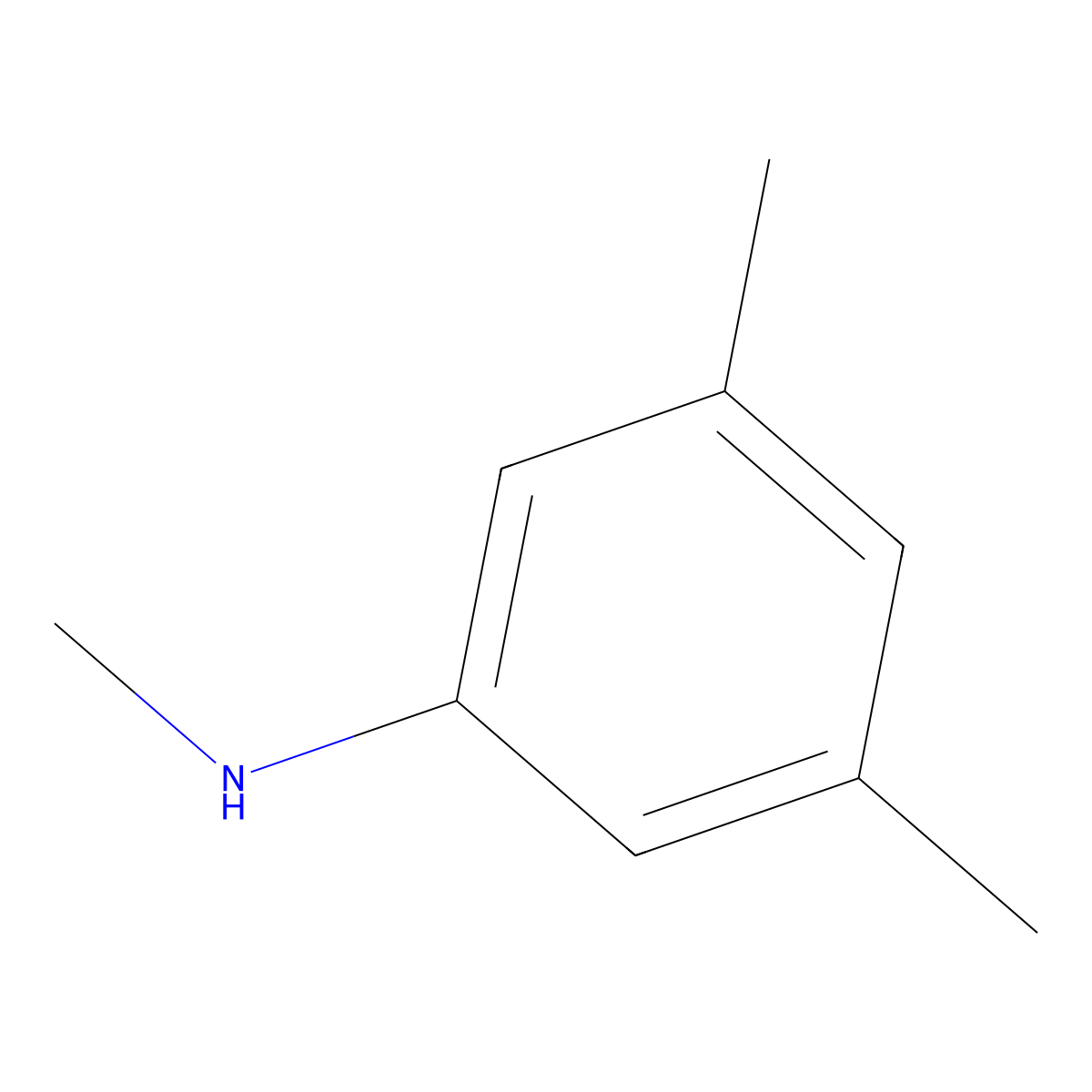 N,3,5-Trimethylaniline molecular structure, CAS 13342-20-6