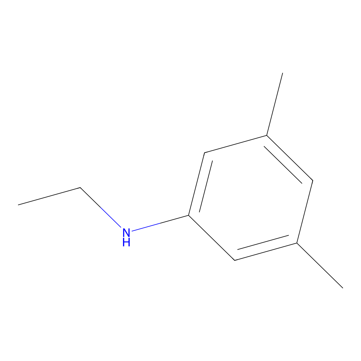 N-ethyl-3,5-dimethylaniline molecular structure, CAS 13342-22-8