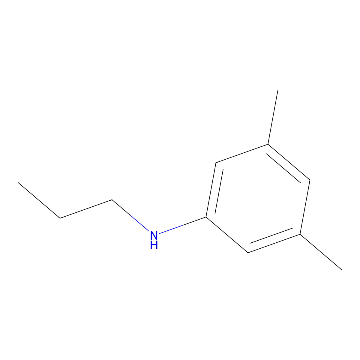 3,5-Dimethyl-N-propylaniline molecular structure, CAS 13342-24-0