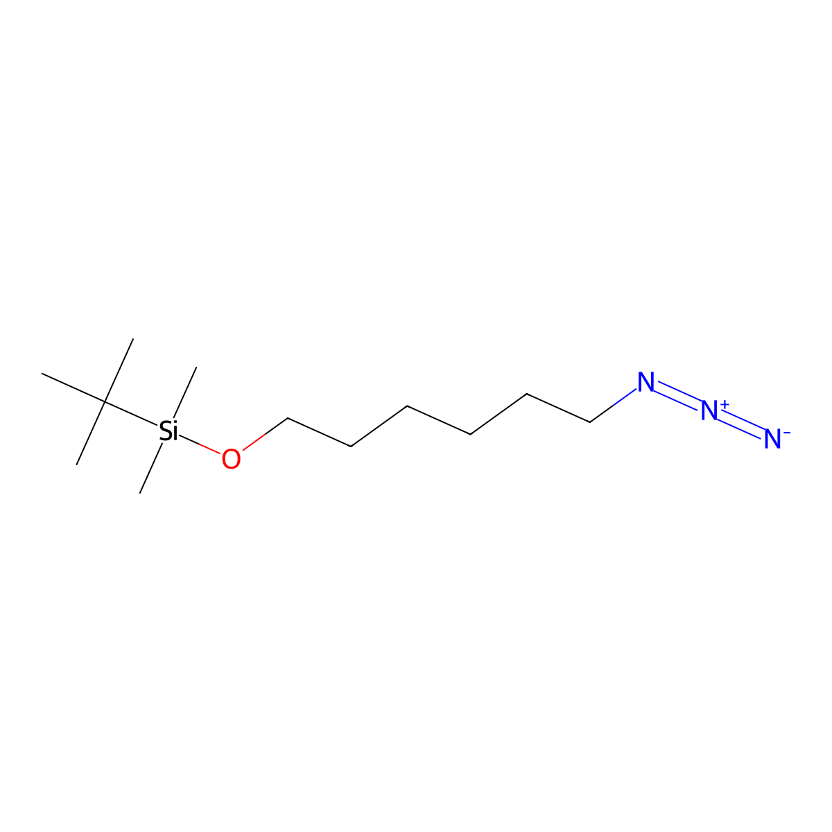 [(6-Azidohexyl)oxy](tert-butyl)dimethylsilane molecular structure, CAS 1334207-87-2