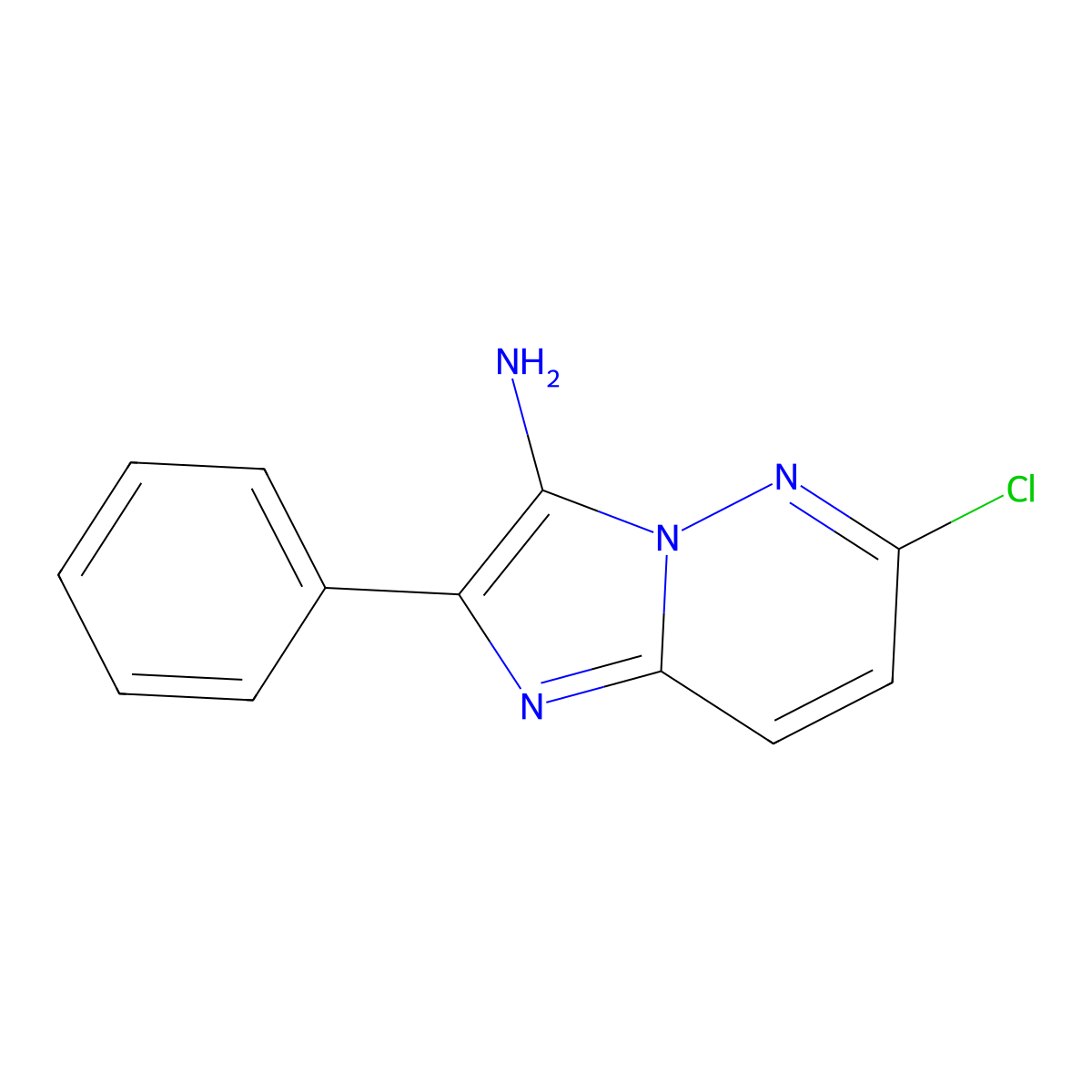 6-Chloro-2-phenylimidazo[1,2-b]pyridazin-3-amine molecular structure, CAS 1334214-43-5