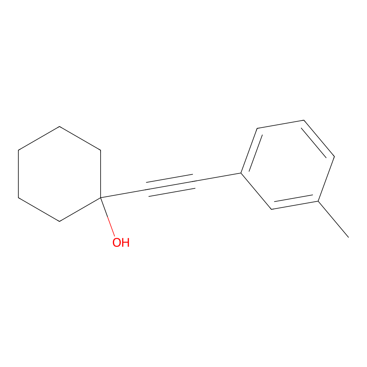 1-[2-(3-Methylphenyl)ethynyl]cyclohexanol molecular structure, CAS 1334217-15-0