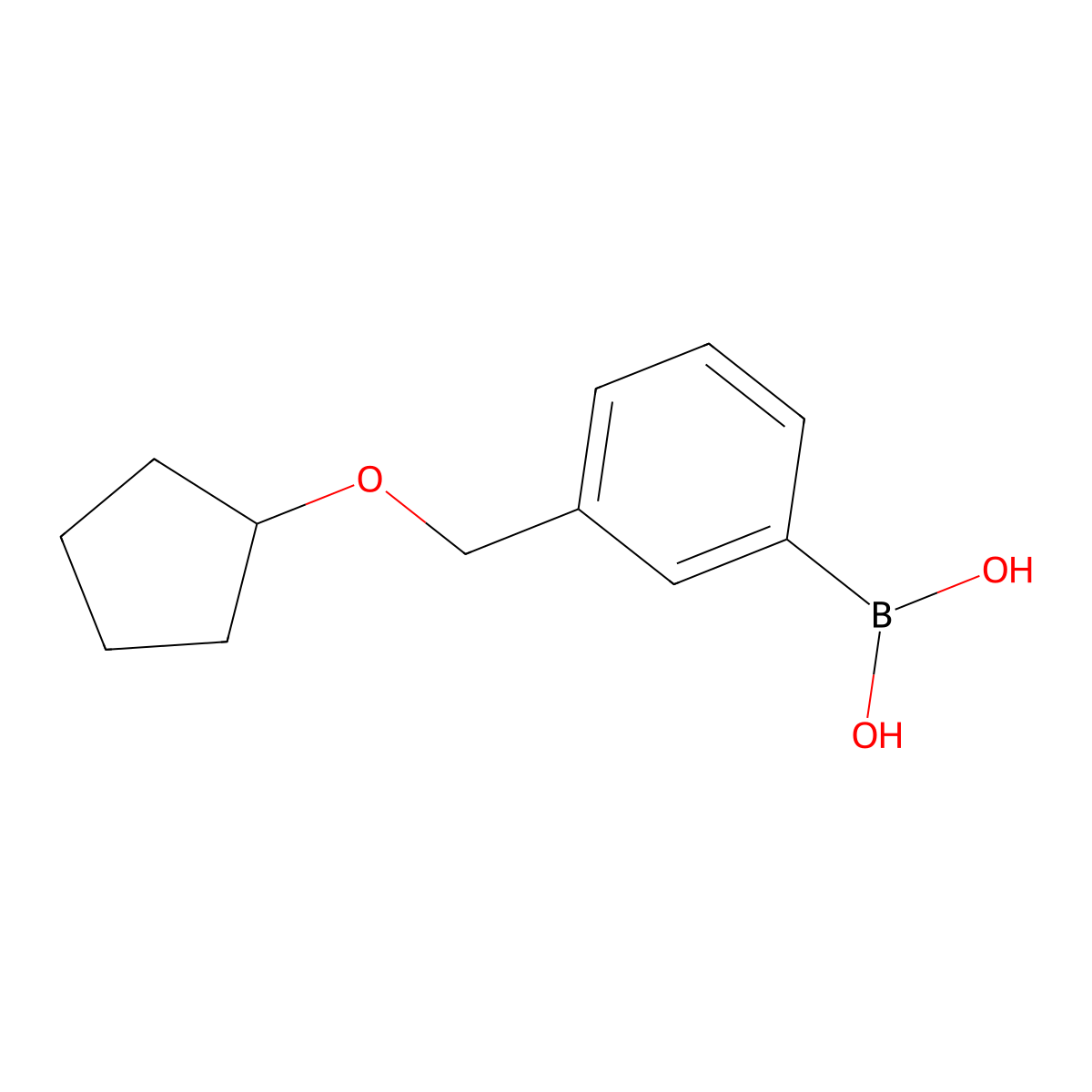 3-[(Cyclopentyloxy)methyl]phenylboronic acid molecular structure, CAS 1334218-46-0