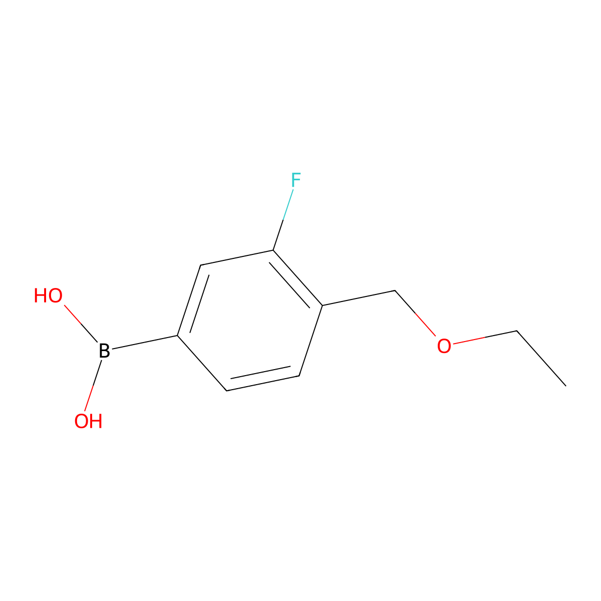 (4-(Ethoxymethyl)-3-fluorophenyl)boronic acid molecular structure, CAS 1334218-48-2