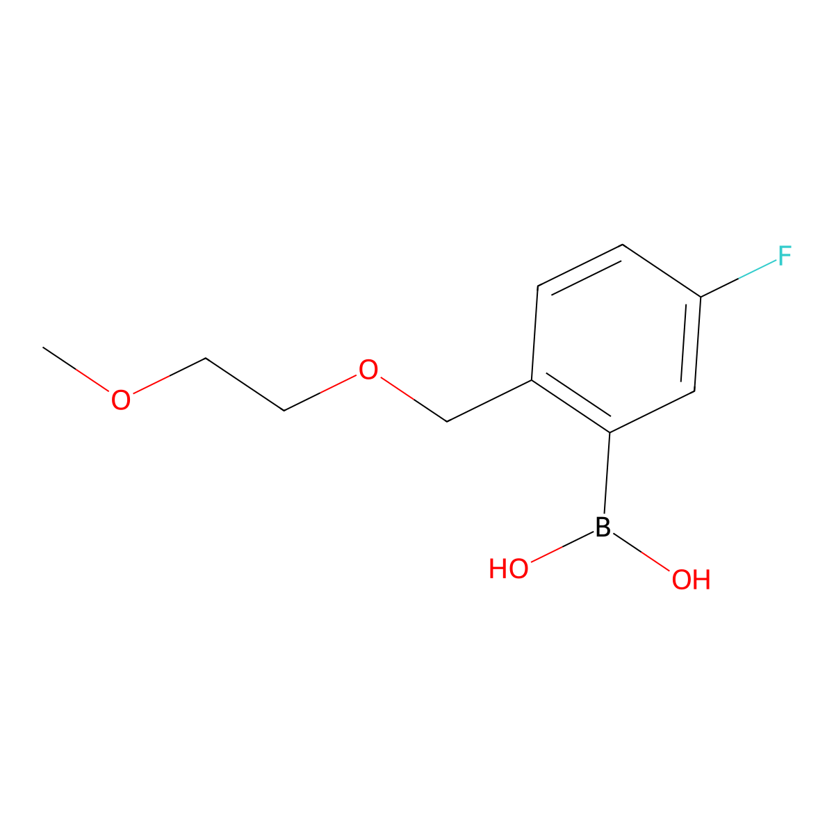 (5-Fluoro-2-((2-methoxyethoxy)methyl)phenyl)boronic acid molecular structure, CAS 1334218-91-5