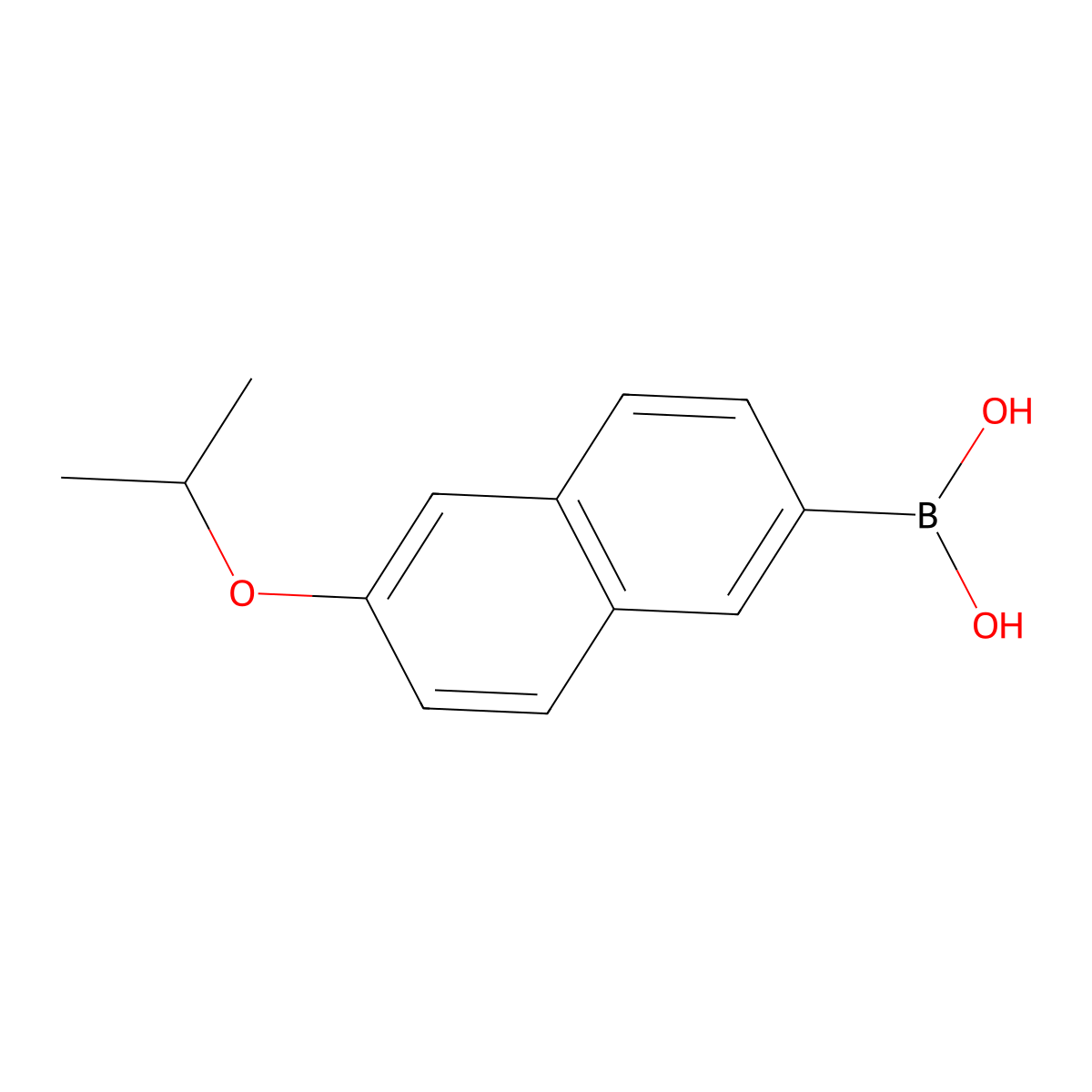 6-Isopropoxynaphthalene-2-boronic acid molecular structure, CAS 1334221-34-9