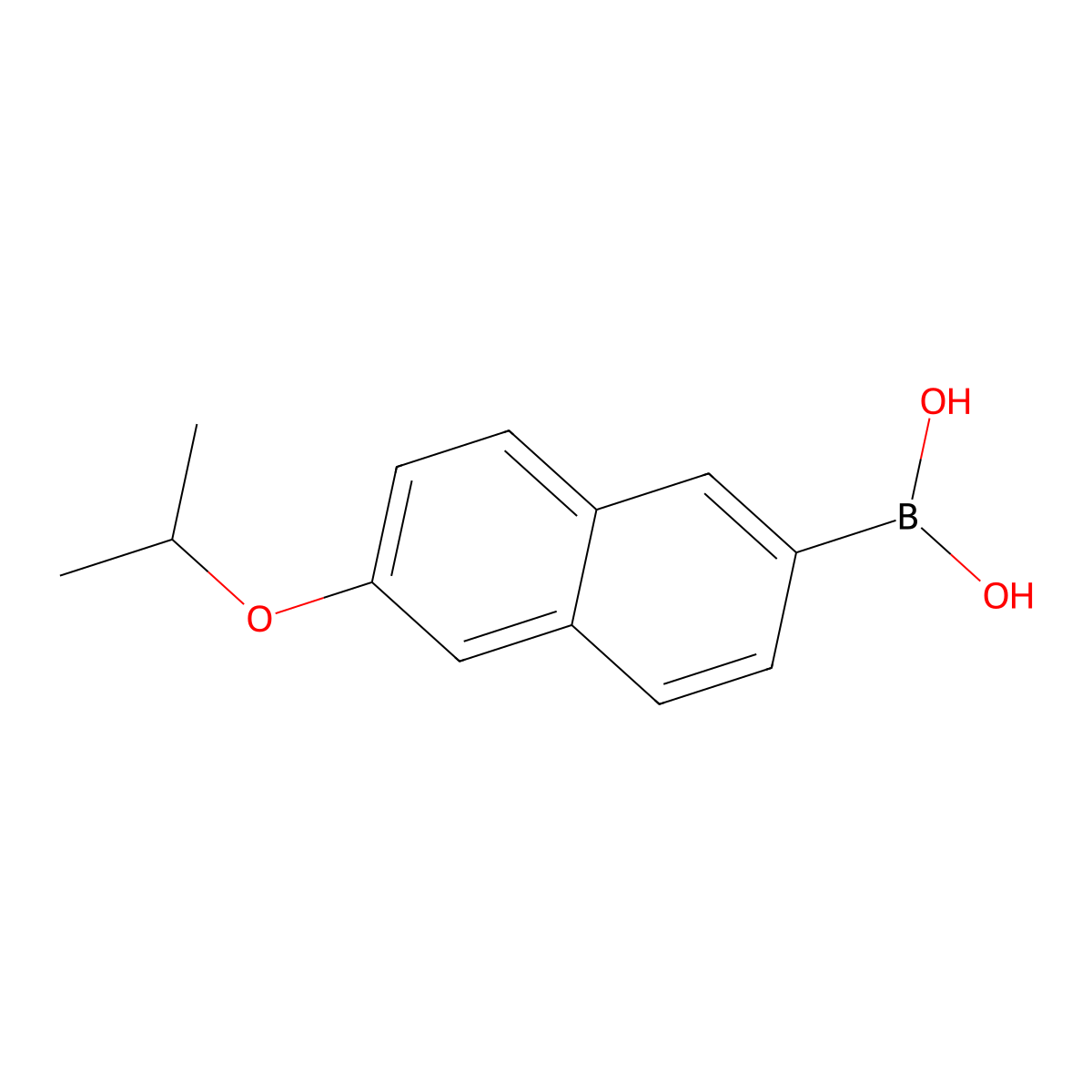6-Isopropoxynaphthalene-2-boronic acid molecular structure, CAS 1334221-34-9