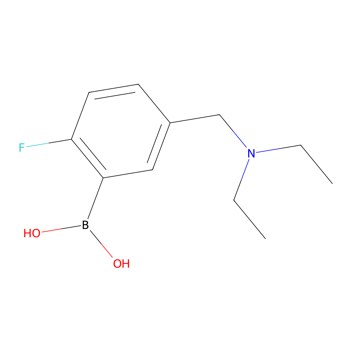 (5-((Diethylamino)methyl)-2-fluorophenyl)boronic acid molecular structure, CAS 1334226-26-4