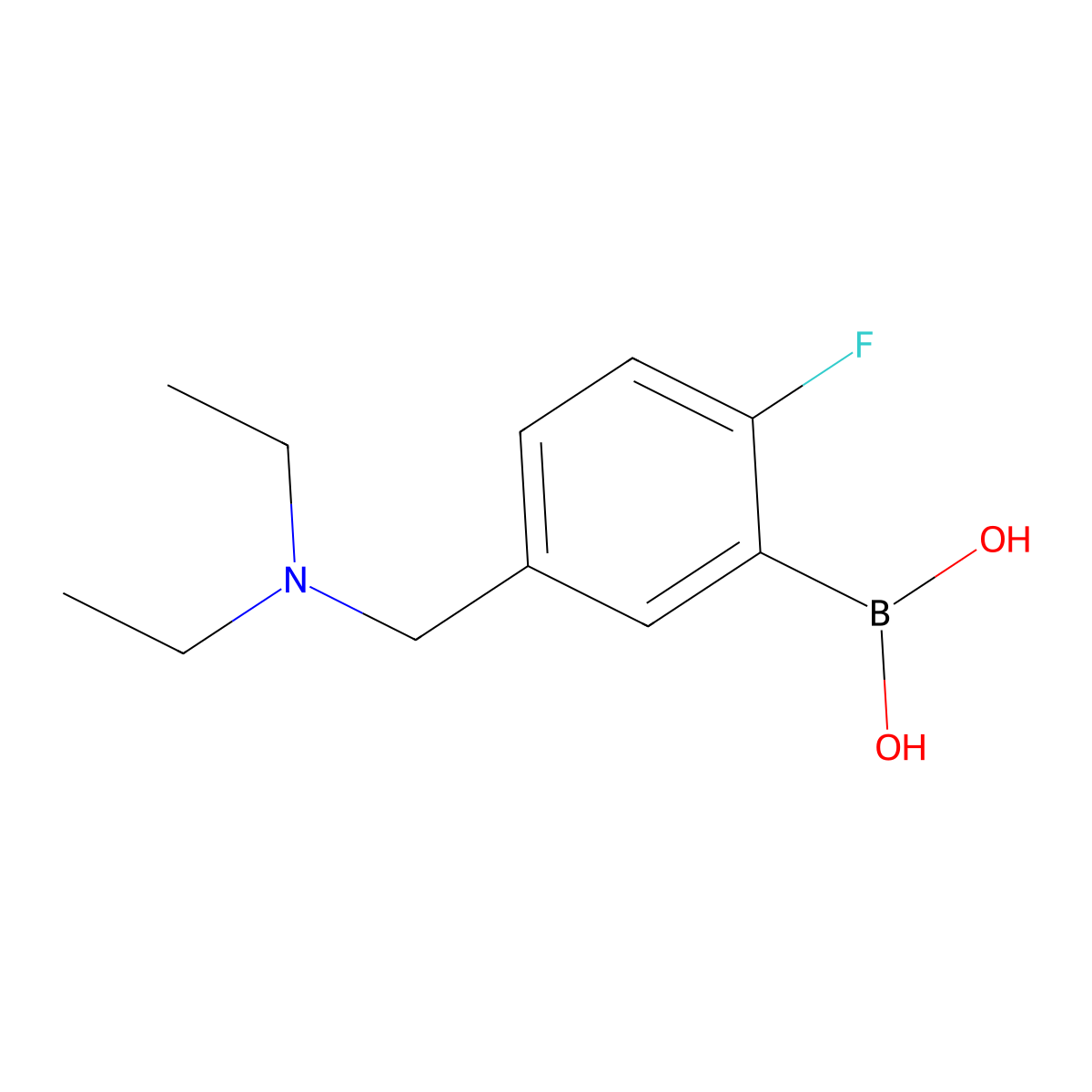 (5-((Diethylamino)methyl)-2-fluorophenyl)boronic acid molecular structure, CAS 1334226-26-4