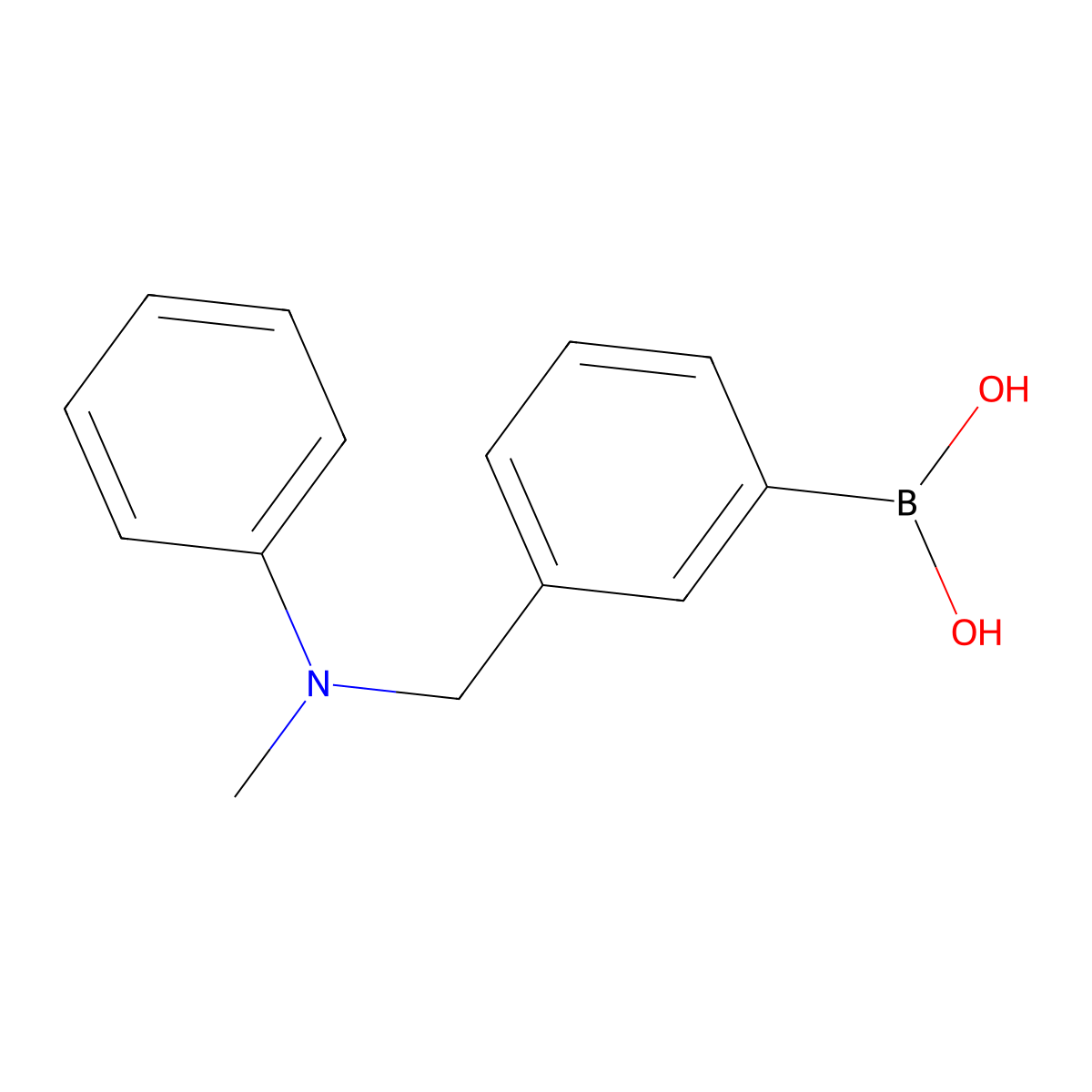 (3-((Methyl(phenyl)amino)methyl)phenyl)boronic acid molecular structure, CAS 1334226-27-5