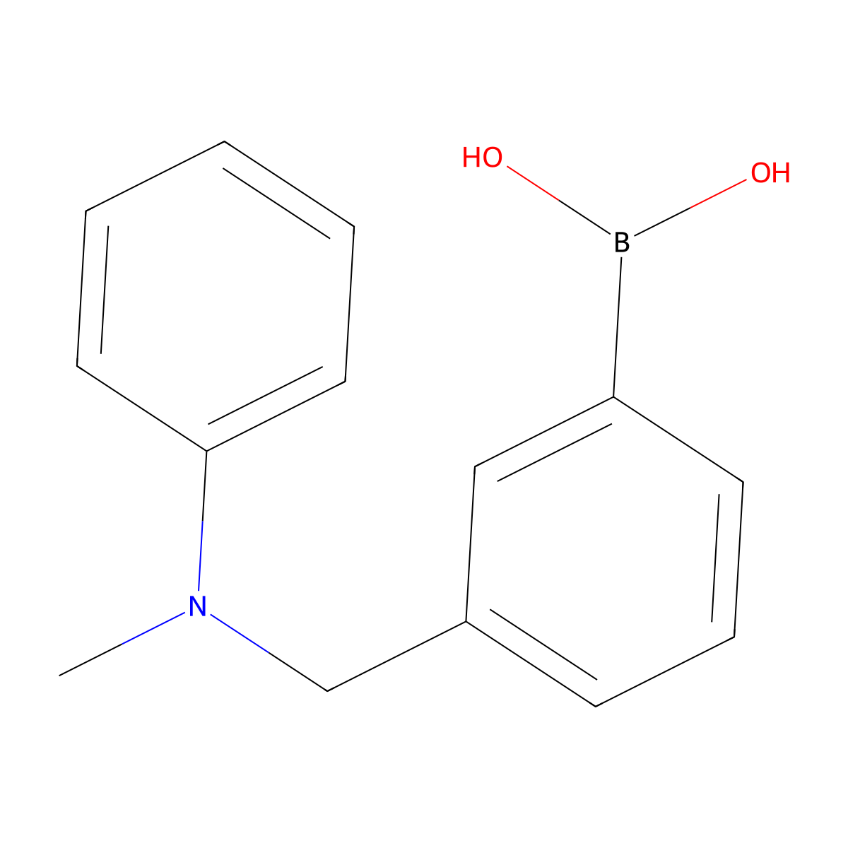(3-((Methyl(phenyl)amino)methyl)phenyl)boronic acid molecular structure, CAS 1334226-27-5