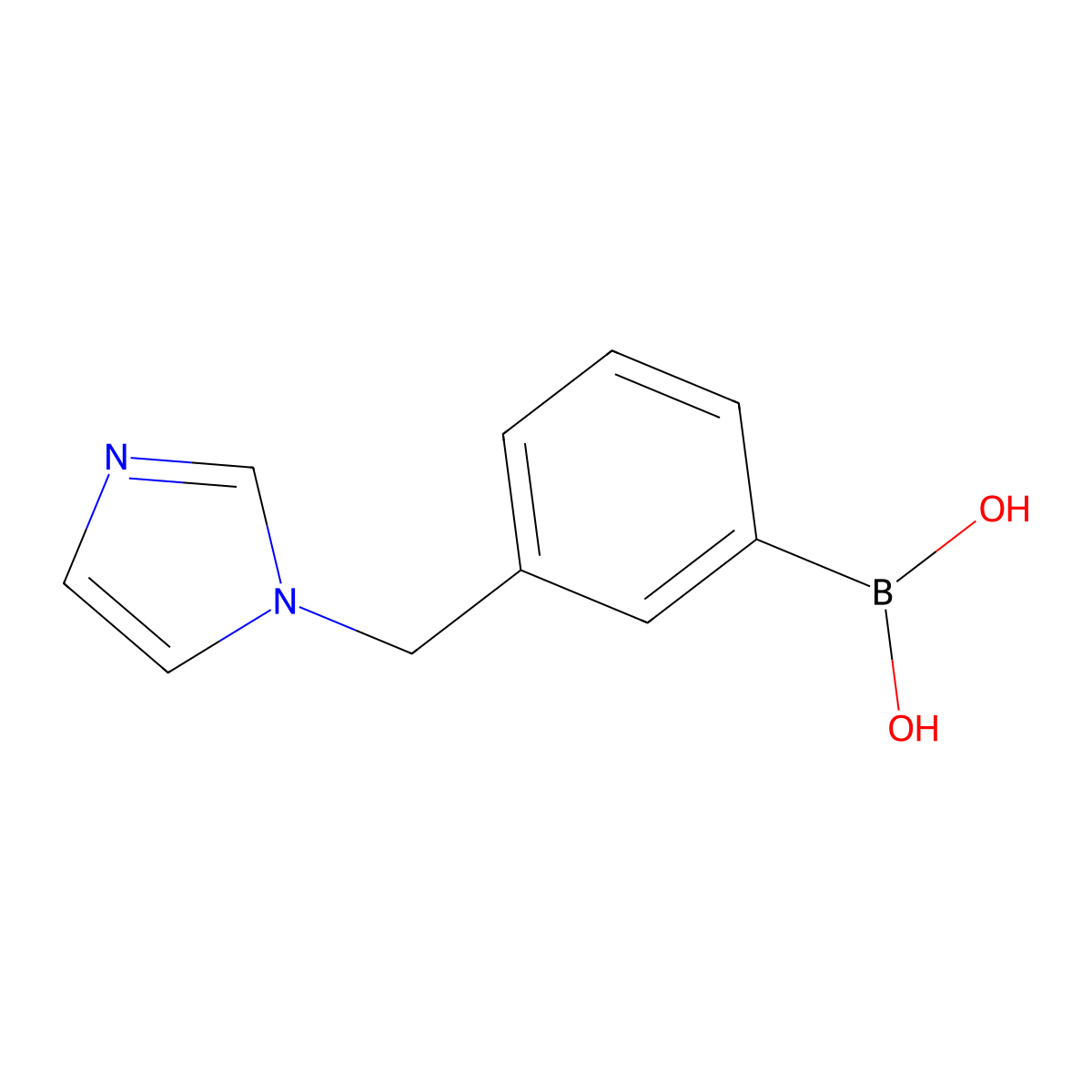 {3-[(1H-imidazol-1-yl)methyl]phenyl}boronic acid molecular structure, CAS 1334226-54-8