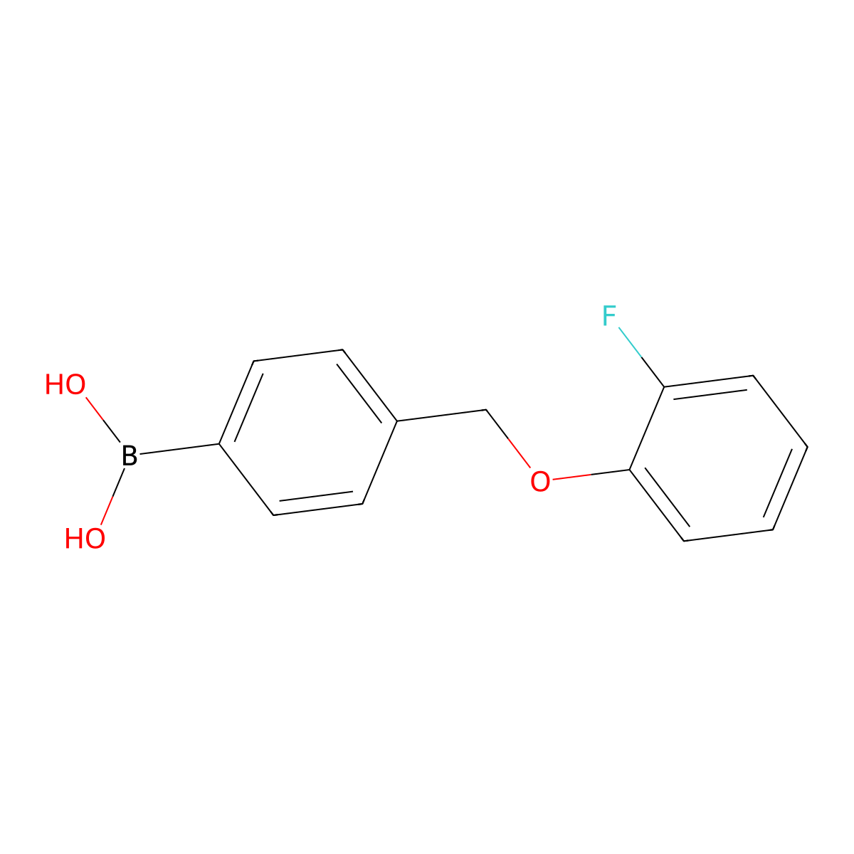 (4-((2-Fluorophenoxy)methyl)phenyl)boronic acid molecular structure, CAS 1334226-61-7