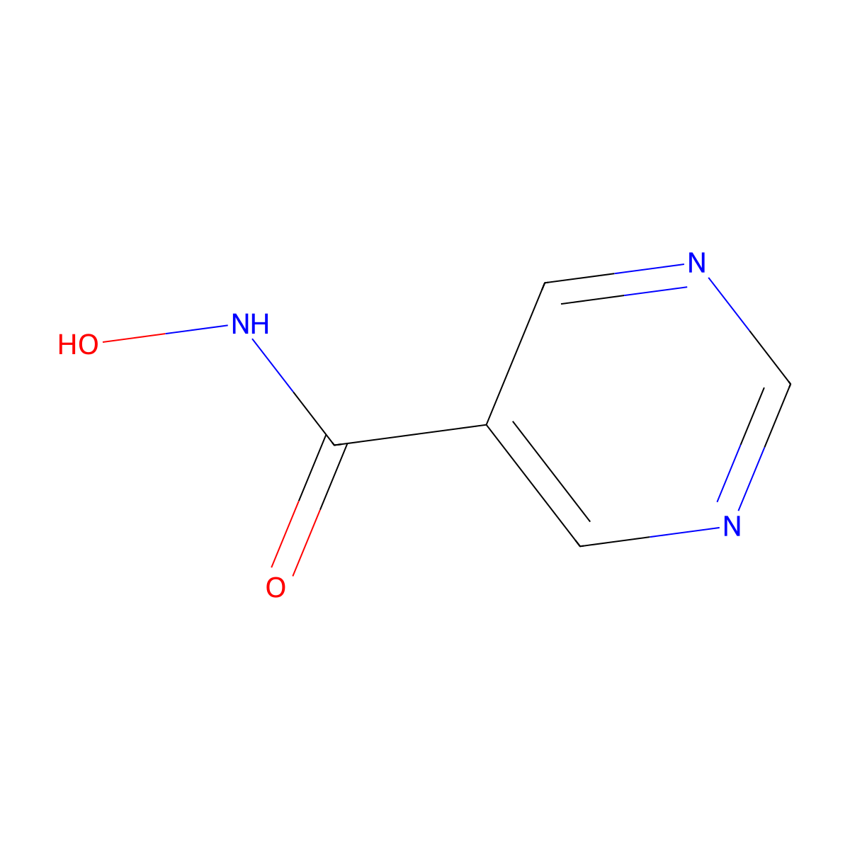 n-Hydroxypyrimidine-5-carboxamide molecular structure, CAS 1334232-44-8