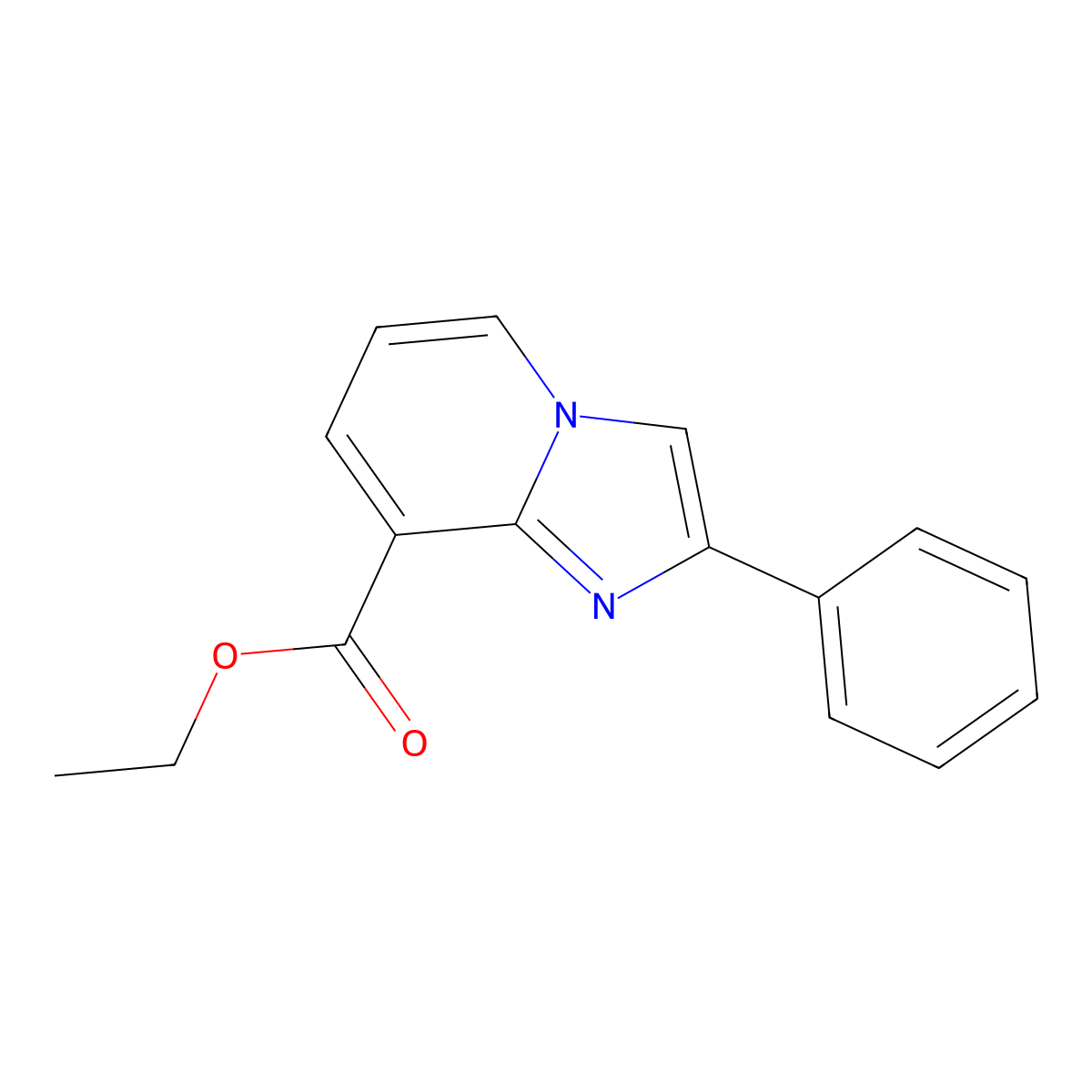 Ethyl 2-phenylimidazo[1,2-a]pyridine-8-carboxylate molecular structure, CAS 133426-98-9
