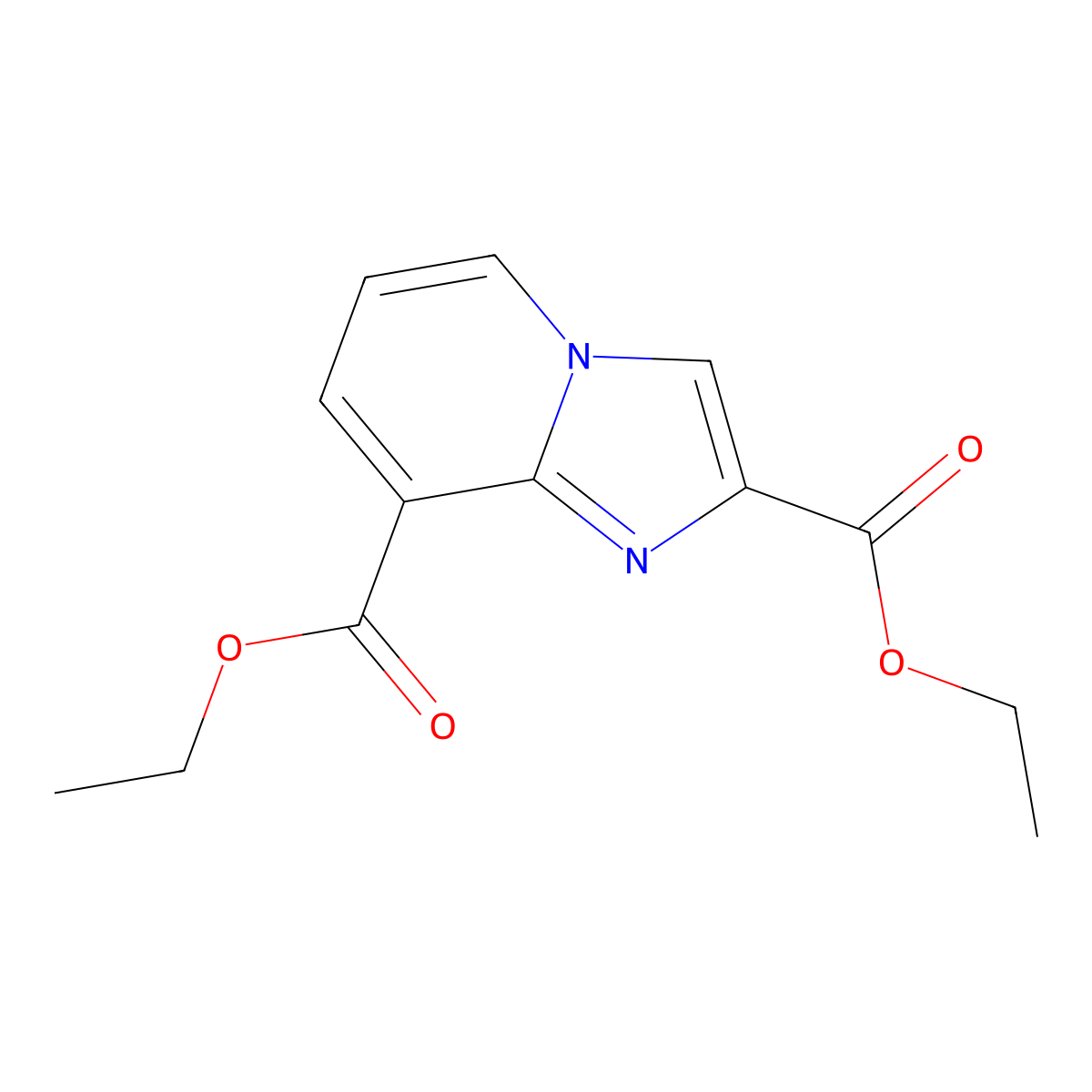 Diethyl imidazo[1,2-a]pyridine-2,8-dicarboxylate molecular structure, CAS 133426-99-0