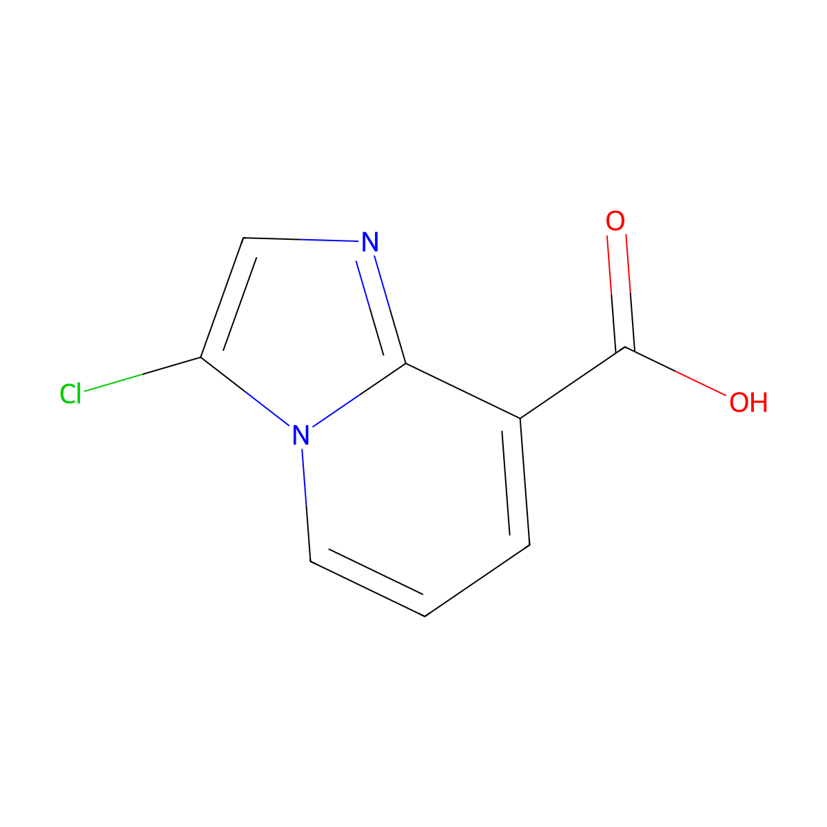 3-Chloroimidazo[1,2-a]pyridine-8-carboxylic acid molecular structure, CAS 133427-03-9