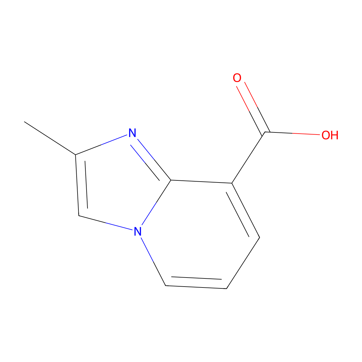 2-Methylimidazo[1,2-a]pyridine-8-carboxylic acid molecular structure, CAS 133427-10-8