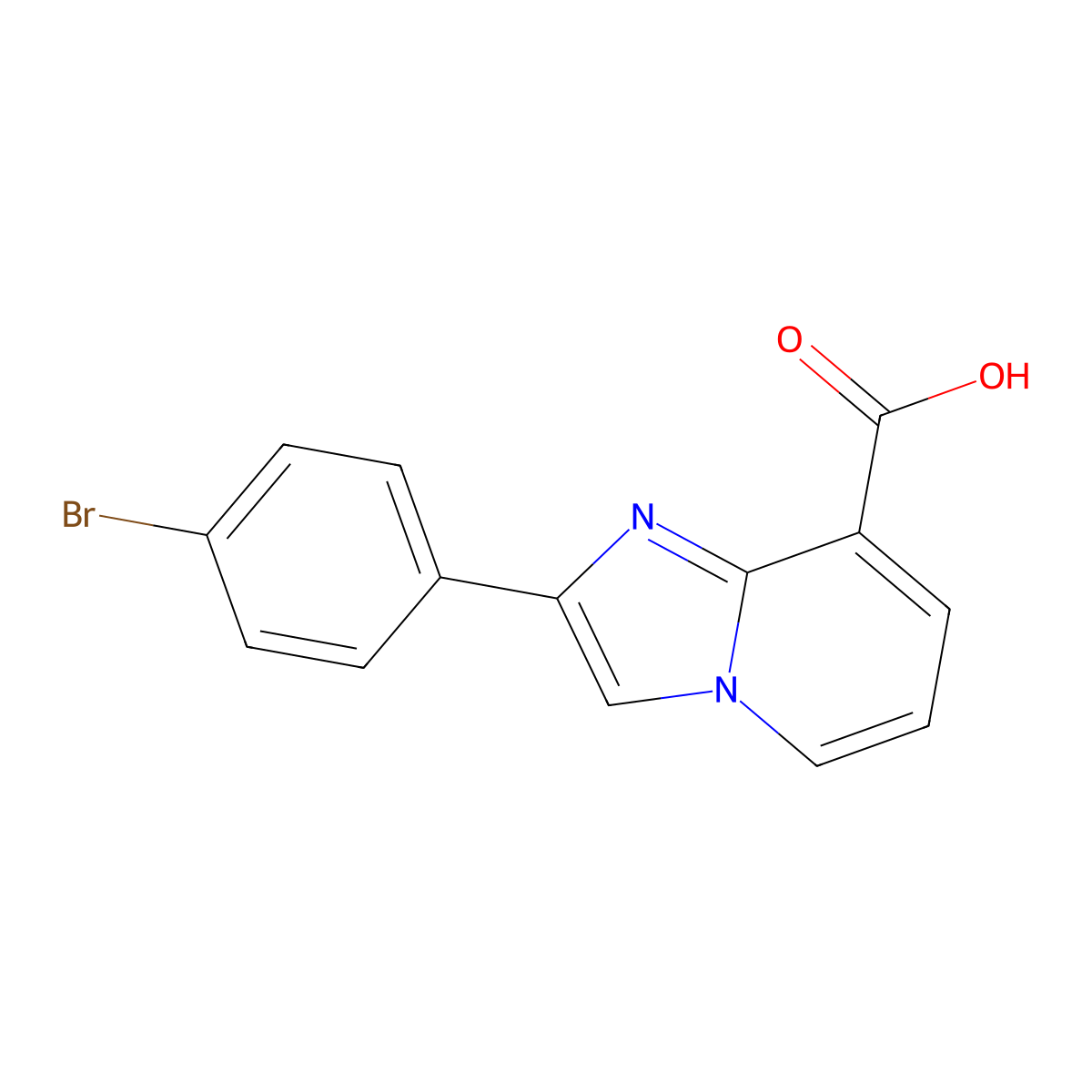 2-(4-Bromophenyl)imidazo[1,2-a]pyridine-8-carboxylic acid molecular structure, CAS 133427-42-6