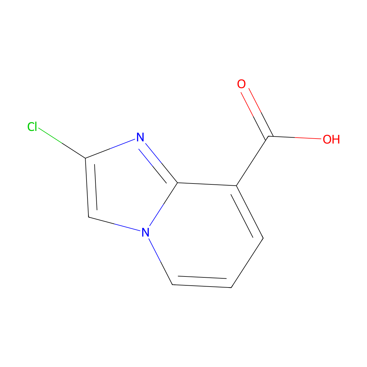 2-Chloroimidazo[1,2-a]pyridine-8-carboxylic acid molecular structure, CAS 133427-90-4
