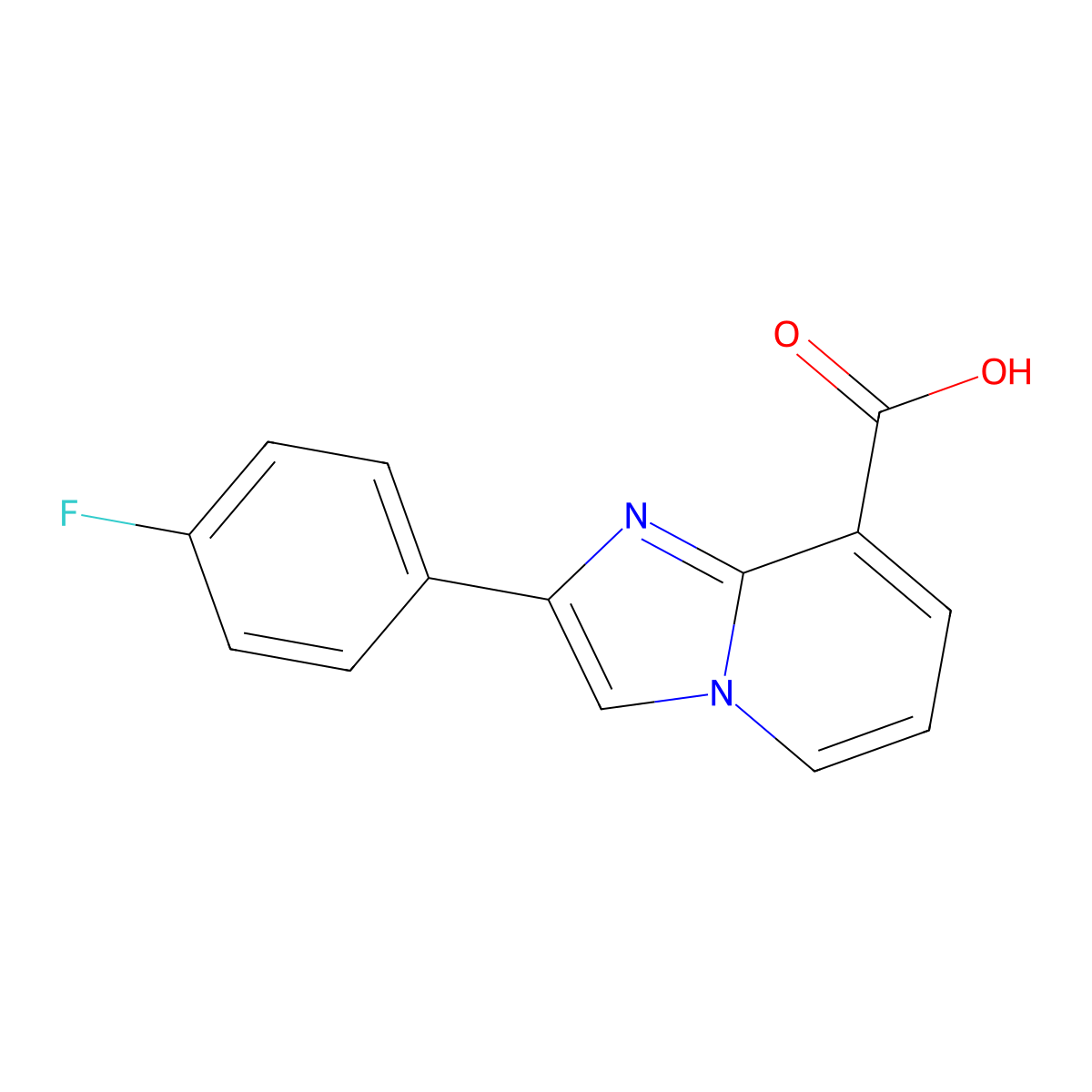 2-(4-Fluorophenyl)imidazo[1,2-a]pyridine-8-carboxylic acid molecular structure, CAS 133427-95-9