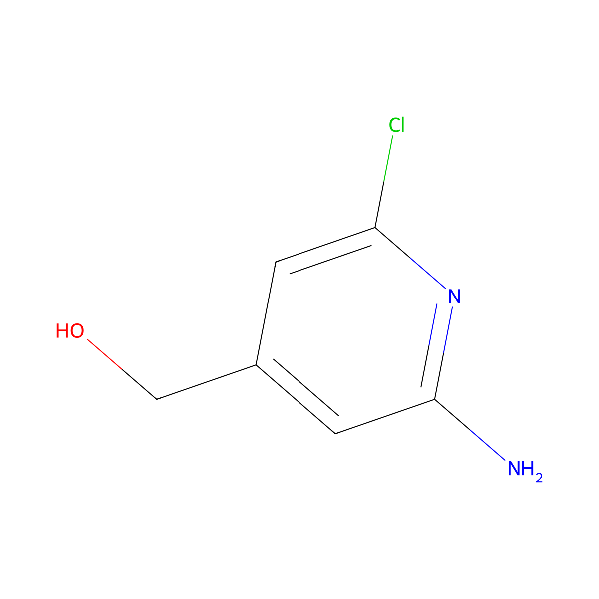 (2-Amino-6-chloropyridin-4-yl)methanol molecular structure, CAS 1334294-36-8