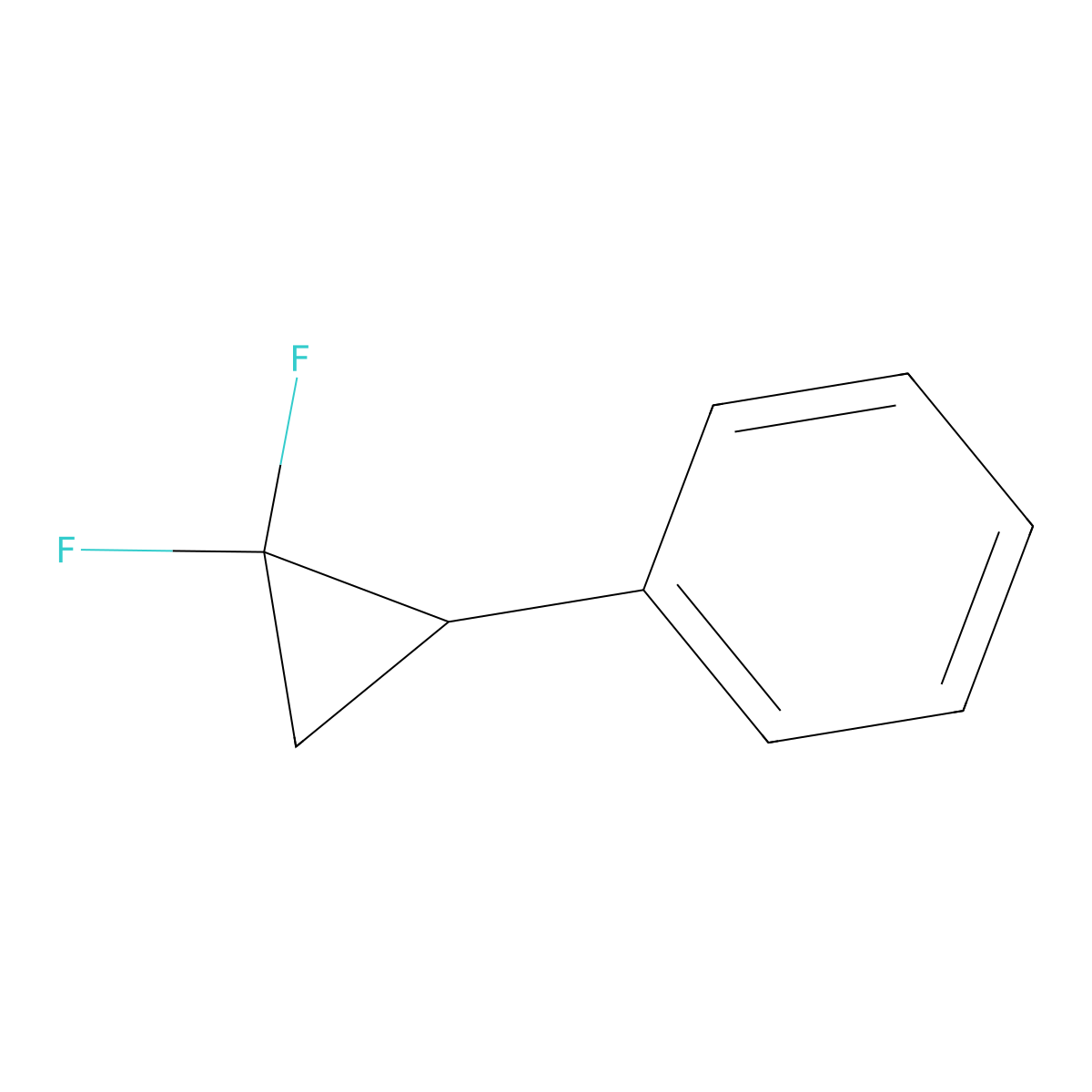(2,2-Difluorocyclopropyl)benzene molecular structure, CAS 13343-40-3