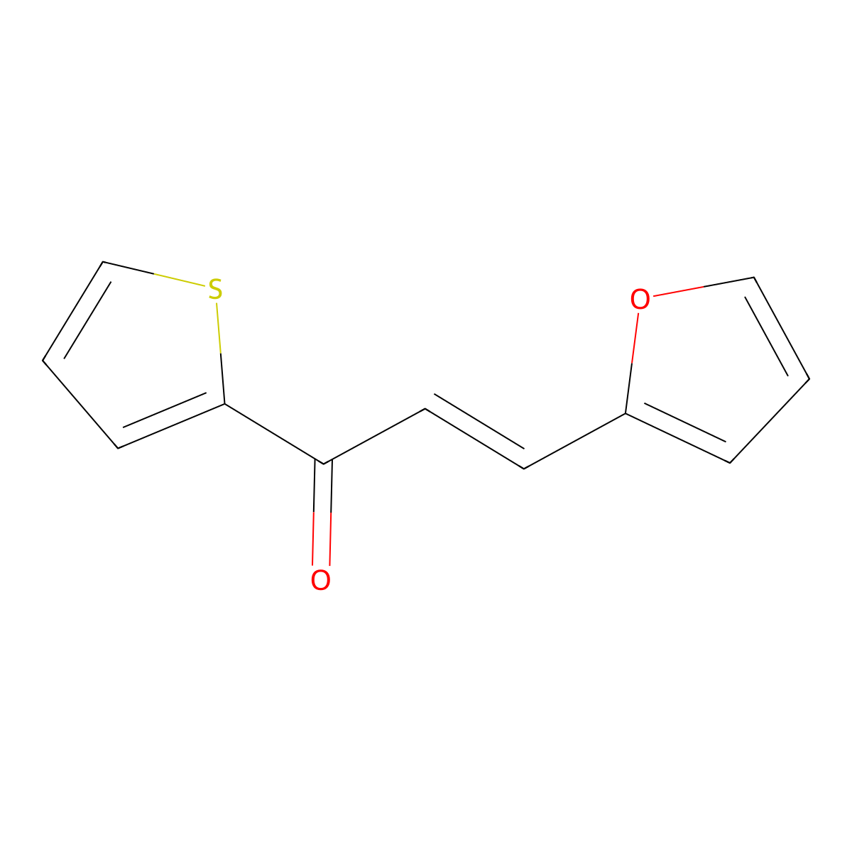 3-(Furan-2-yl)-1-(thiophen-2-yl)prop-2-en-1-one molecular structure, CAS 13343-96-9