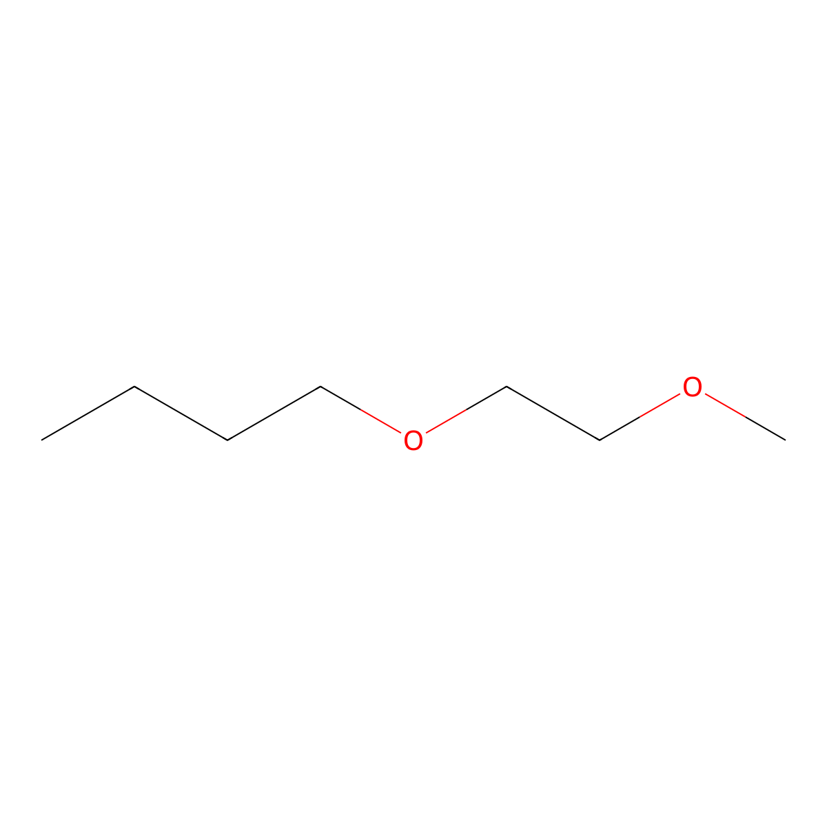 Butyl 2-methoxyethyl ether molecular structure, CAS 13343-98-1