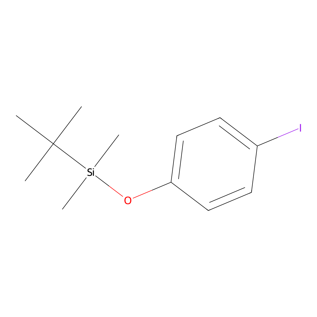1-[[(1,1-Dimethylethyl)dimethylsilyl]oxy]-4-iodobenzene molecular structure, CAS 133430-99-6