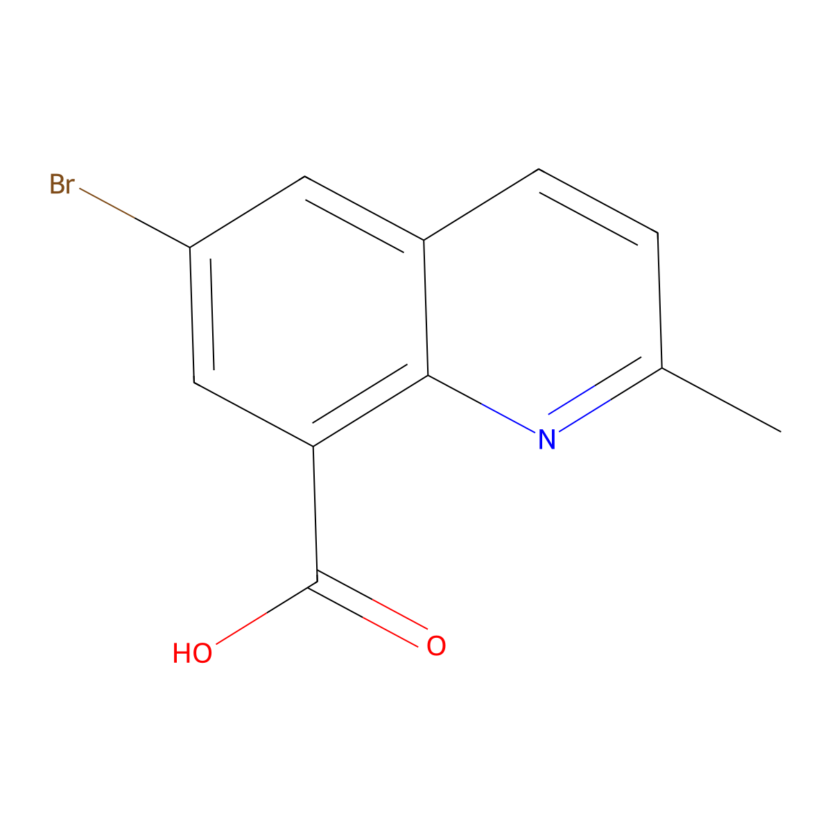 6-Bromo-2-methylquinoline-8-carboxylic acid molecular structure, CAS 1334304-98-1