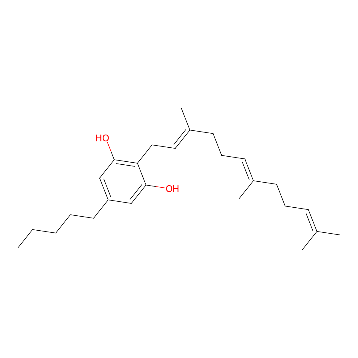 Sesquicannabigerol molecular structure, CAS 1334308-58-5