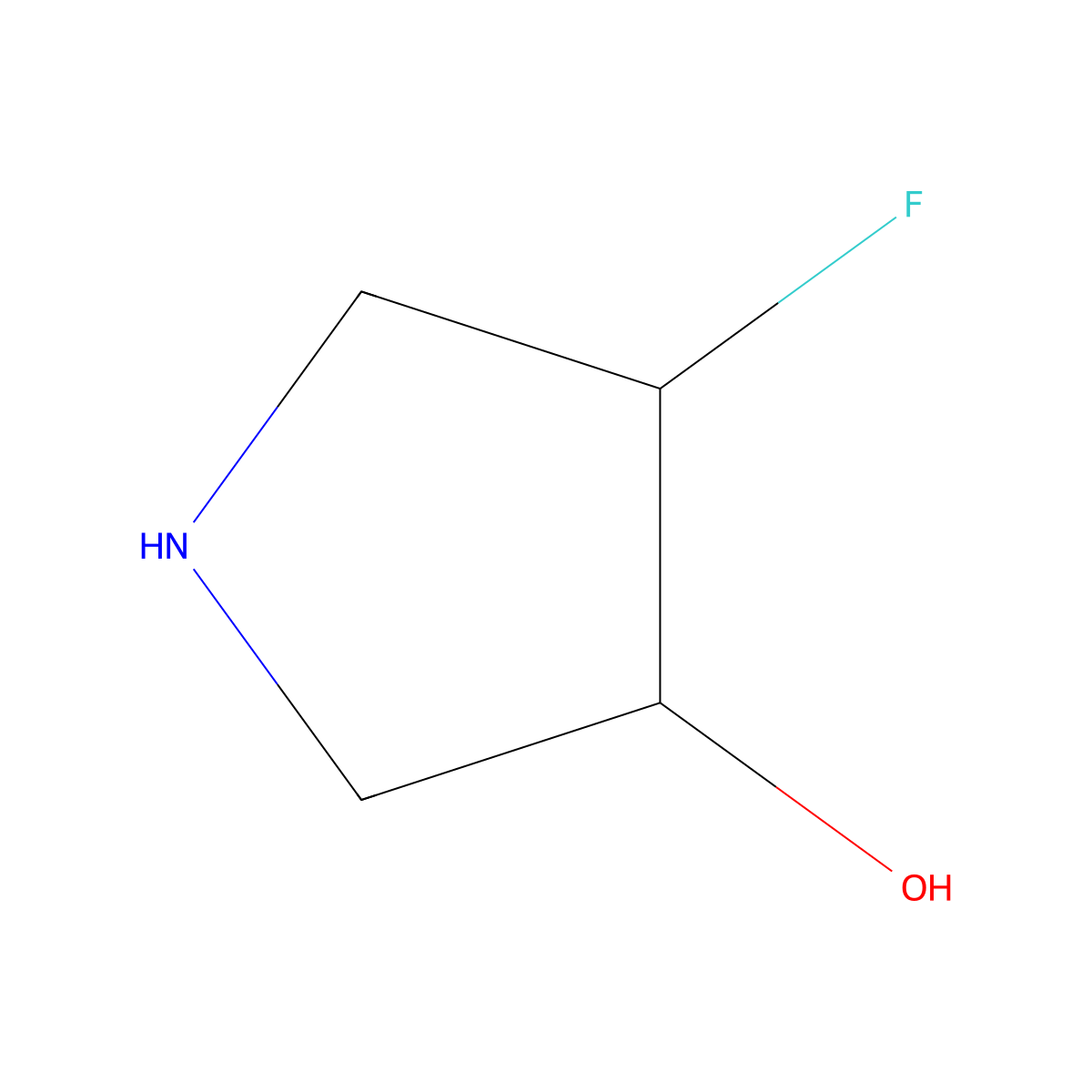 trans-4-Fluoropyrrolidin-3-ol molecular structure, CAS 1334320-82-9