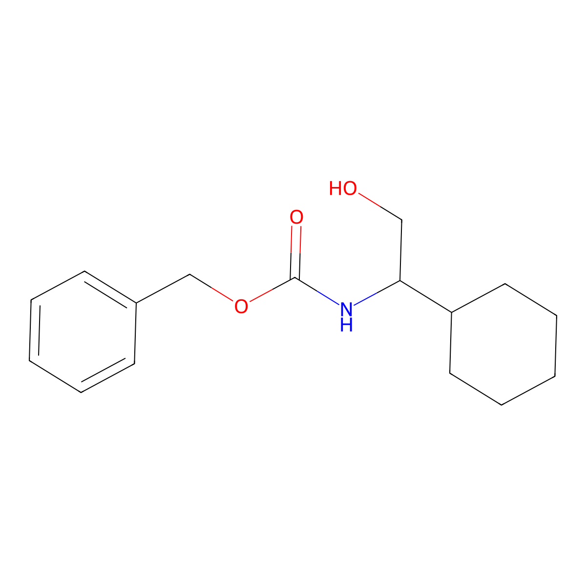 benzyl N-[(1S)-1-cyclohexyl-2-hydroxyethyl]carbamate molecular structure, CAS 1334324-63-8